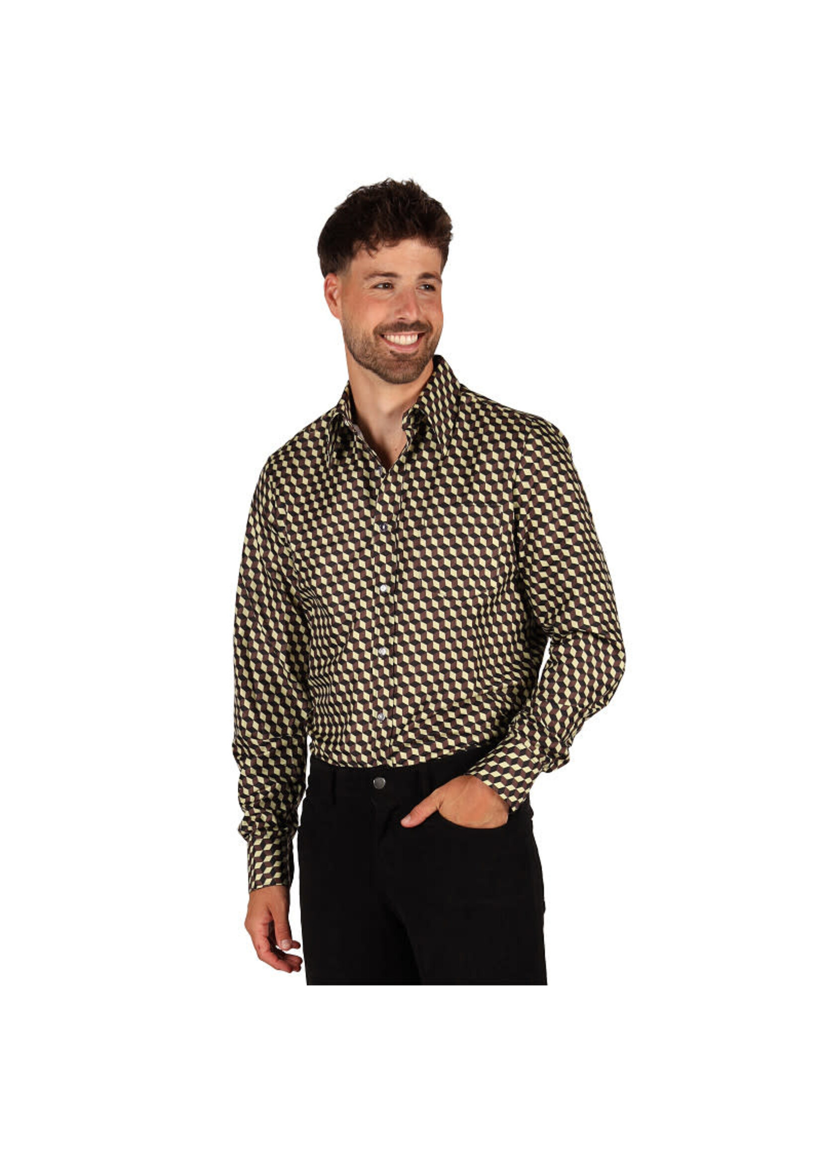 Feestkleding Breda Retro 70's Shirt Cubes