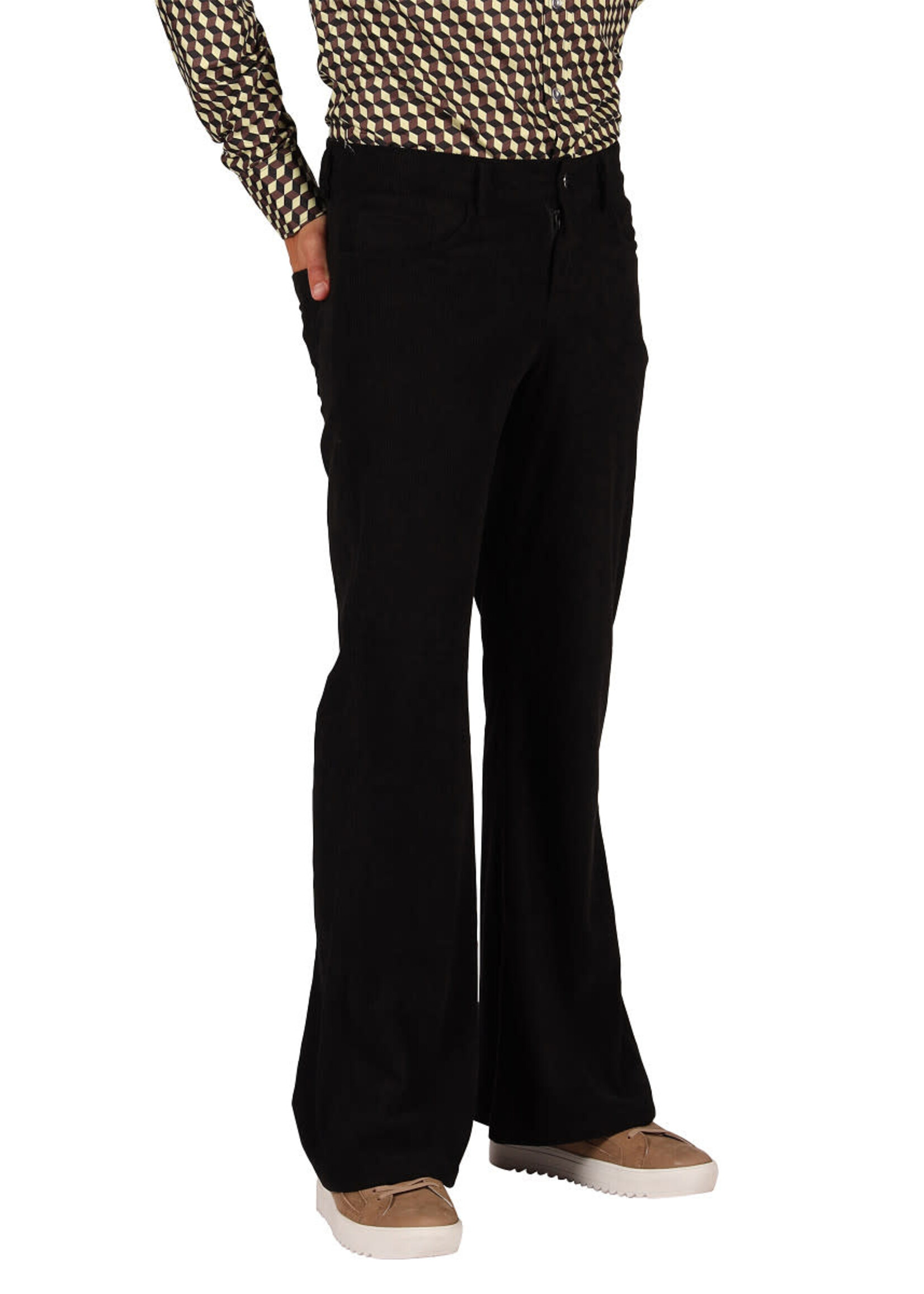 Thetru Retro 70's Ribcordbroek Zwart