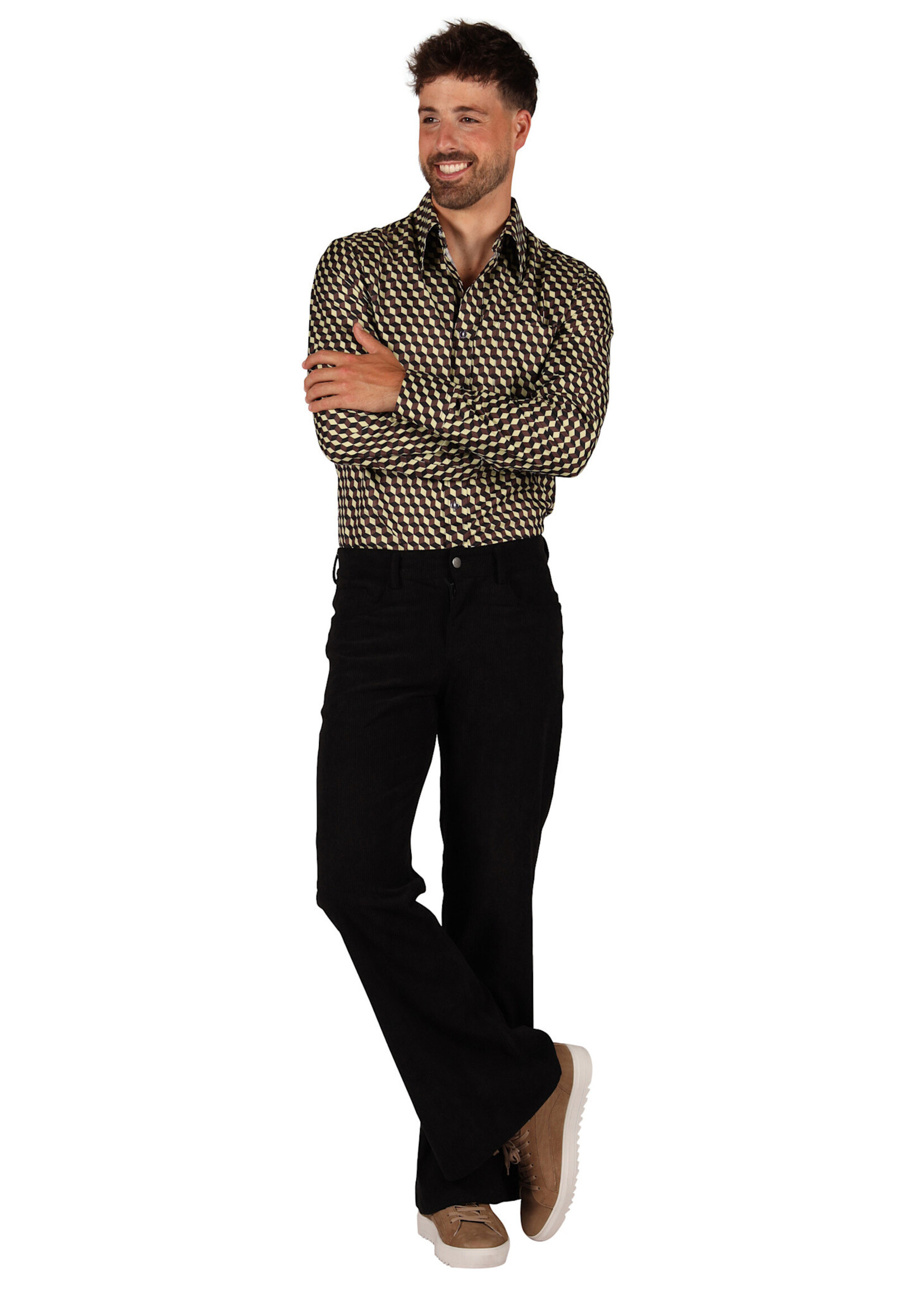 Thetru Retro 70's Ribcordbroek Zwart