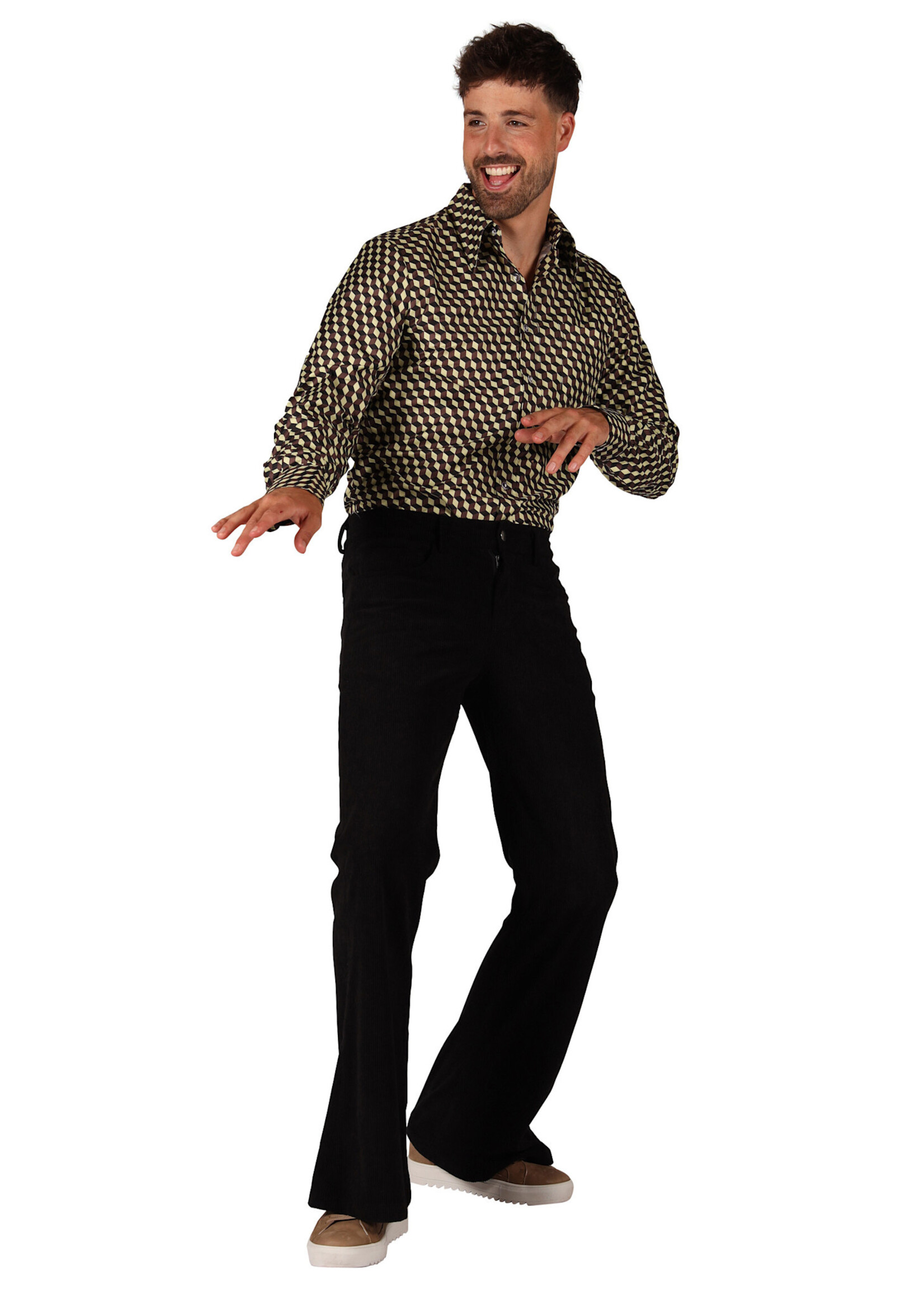 Thetru Retro 70's Ribcordbroek Zwart