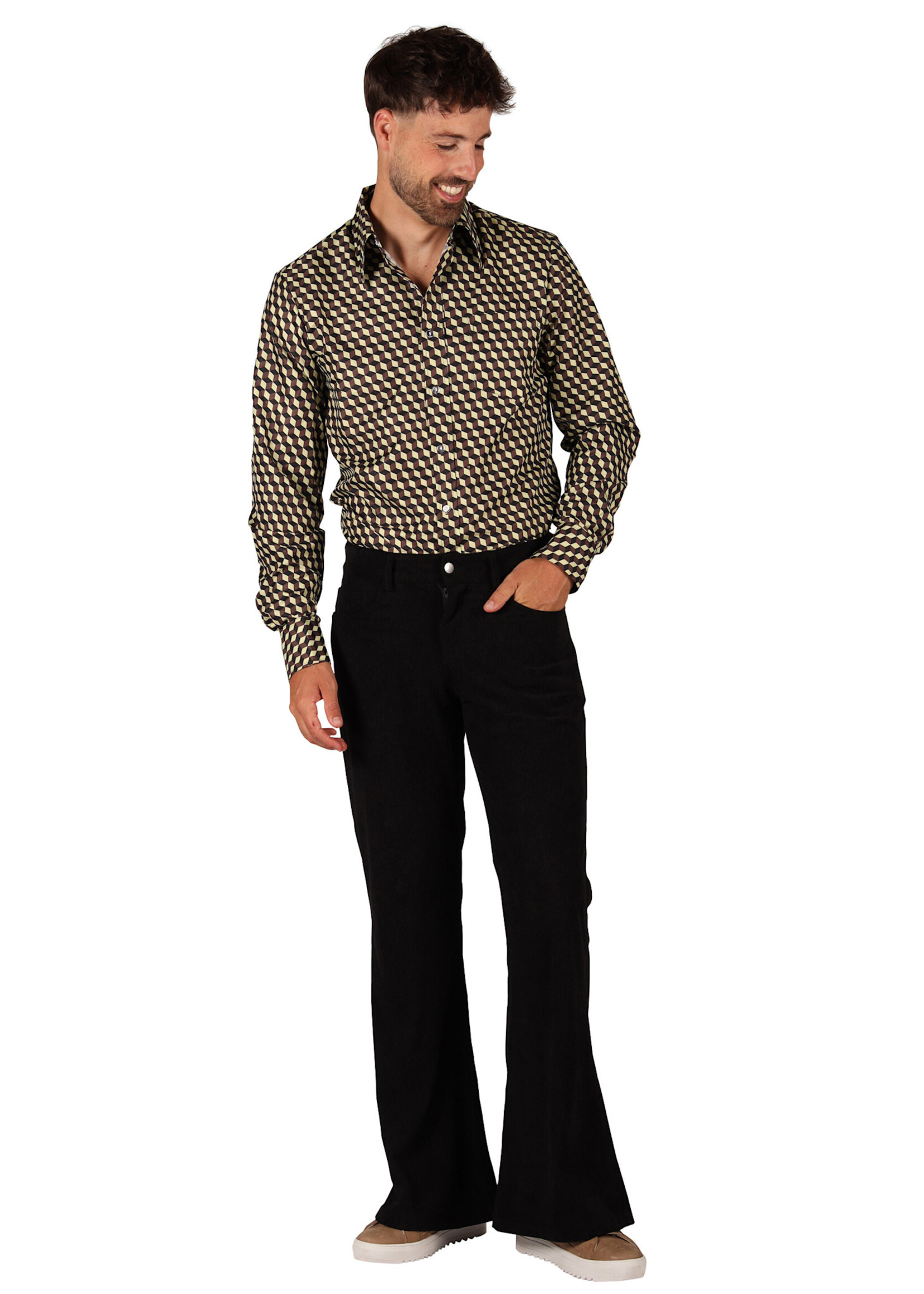 Thetru Retro 70's Ribcordbroek Zwart