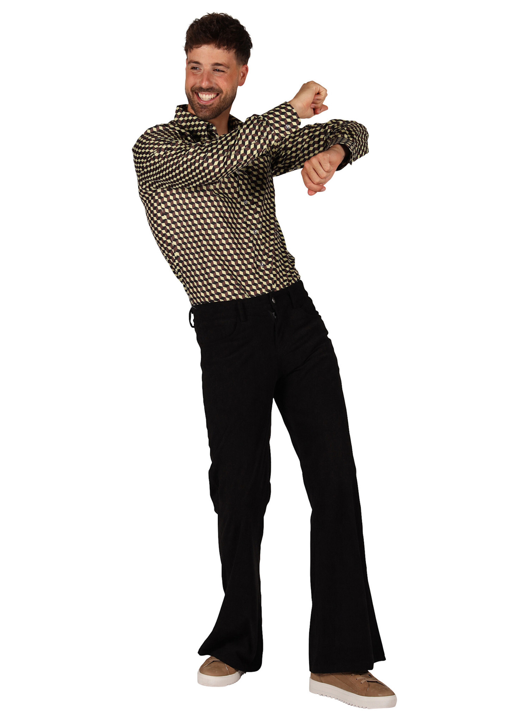 Thetru Retro 70's Ribcordbroek Zwart