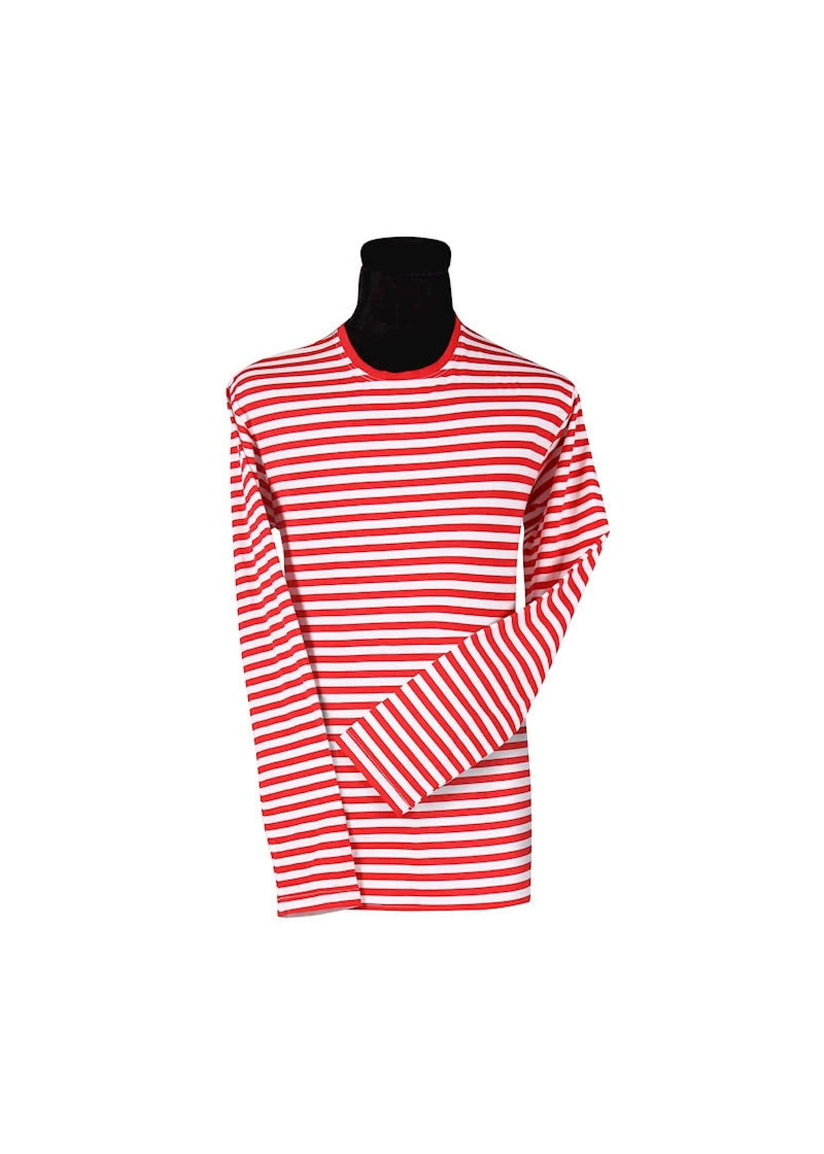 Feestkleding Breda Gestreept shirt lange mouw kind Rood