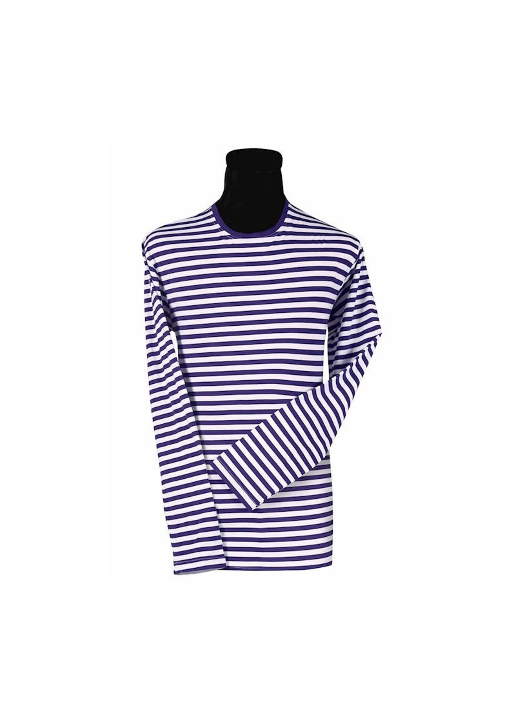 Feestkleding Breda Gestreept shirt lange mouw kind Blauw