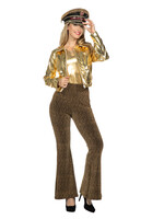 Thetru Party glitter broek flared goud