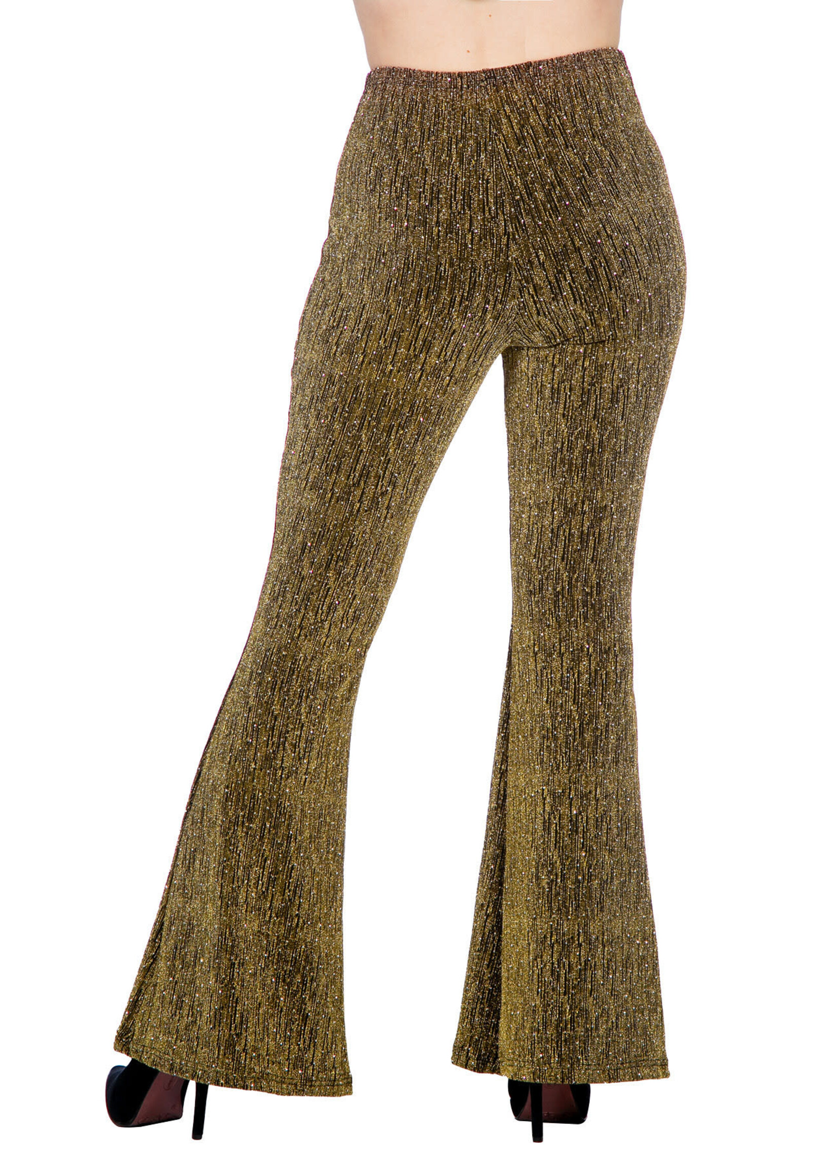 Thetru Party glitter broek flared goud