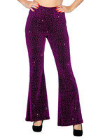Thetru Party glitter broek flared paars