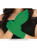 Fiestas Guirca Korte groene handschoenen - 20 cm