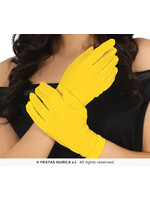 Fiestas Guirca Korte gele handschoenen - 20 cm