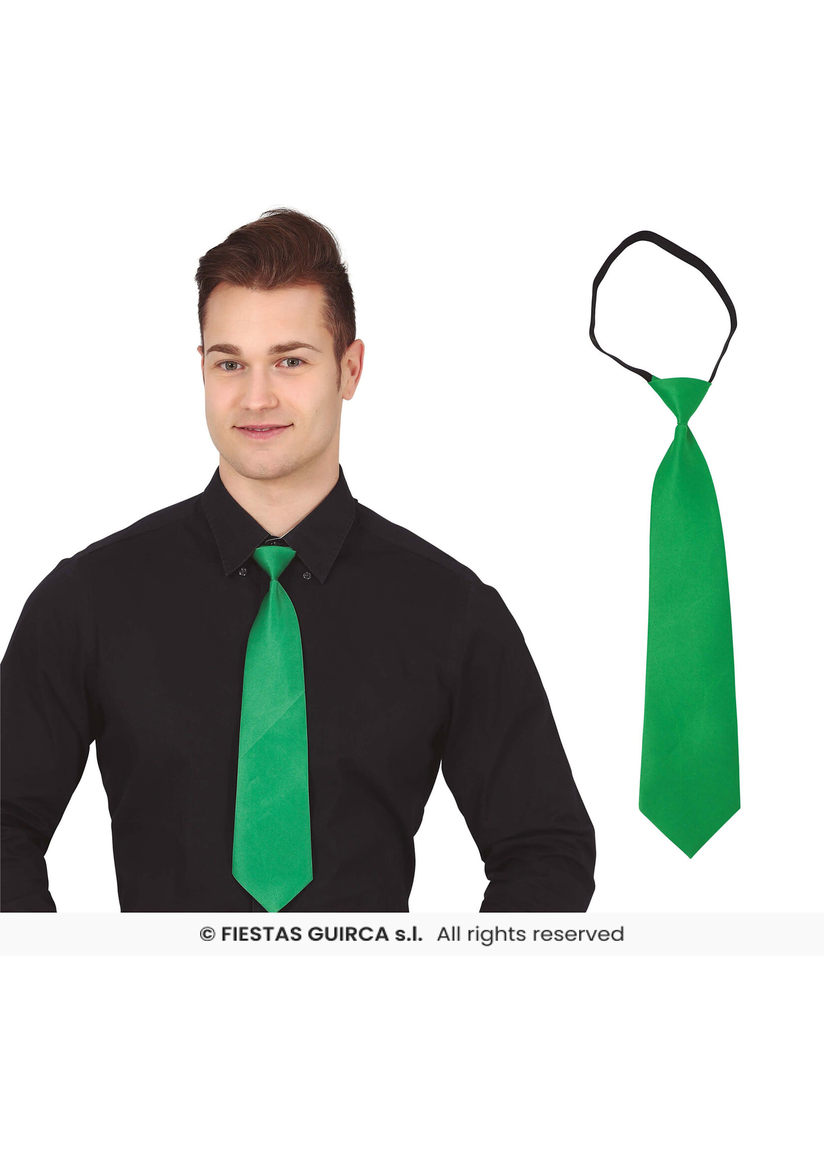 Fiestas Guirca Groene stropdas - 45 cm