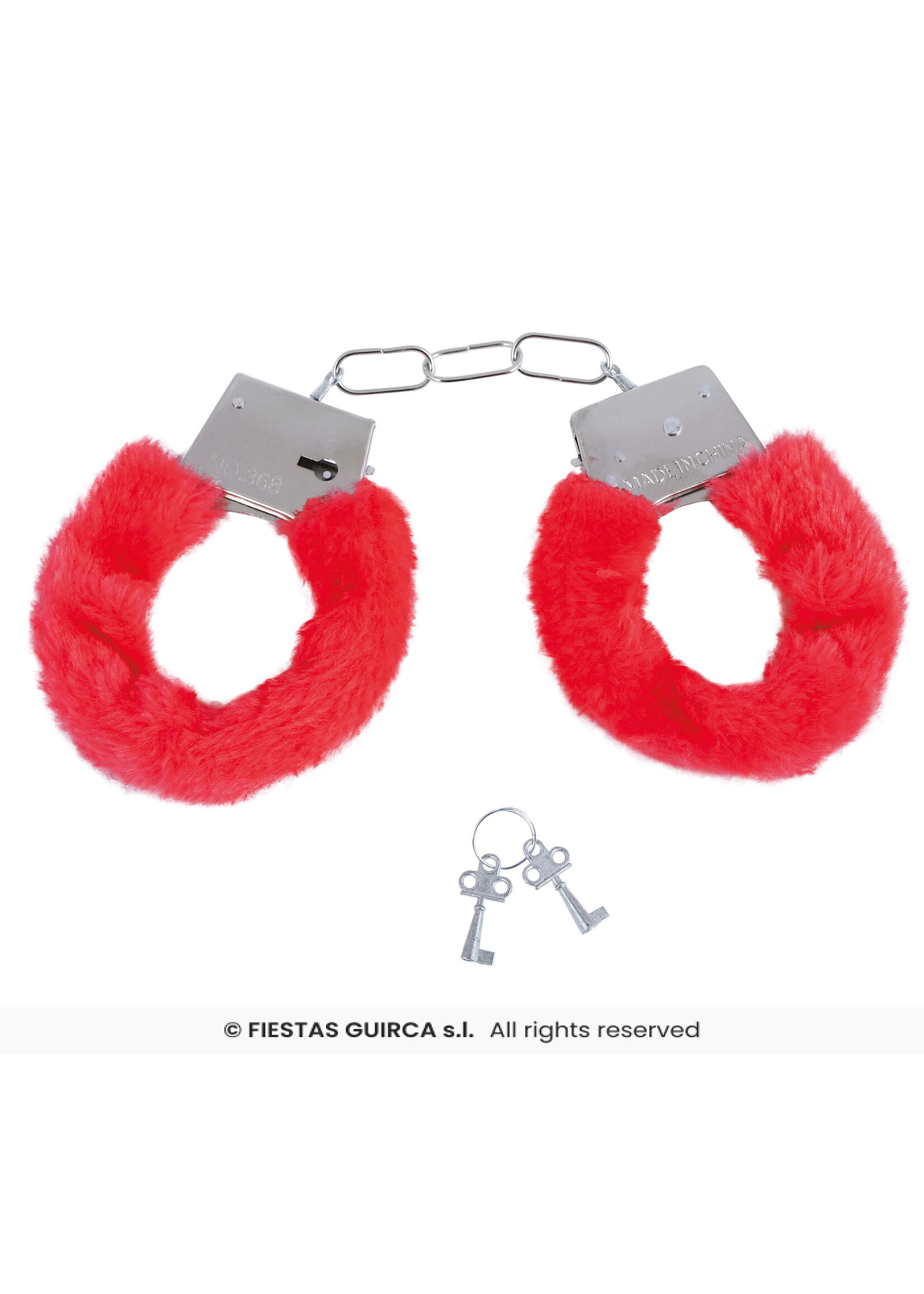 Fiestas Guirca Rode plushe handboeien