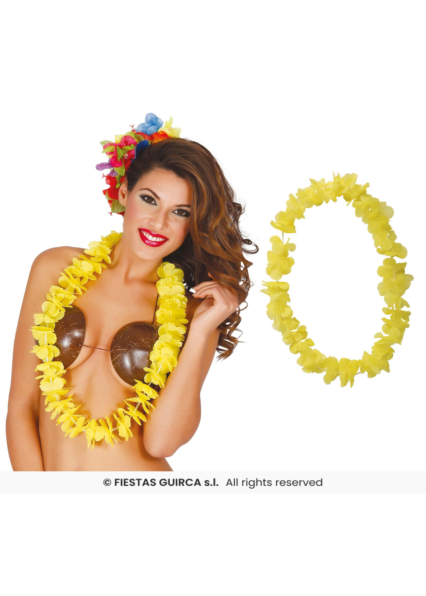 Fiestas Guirca Hawaii slinger geel