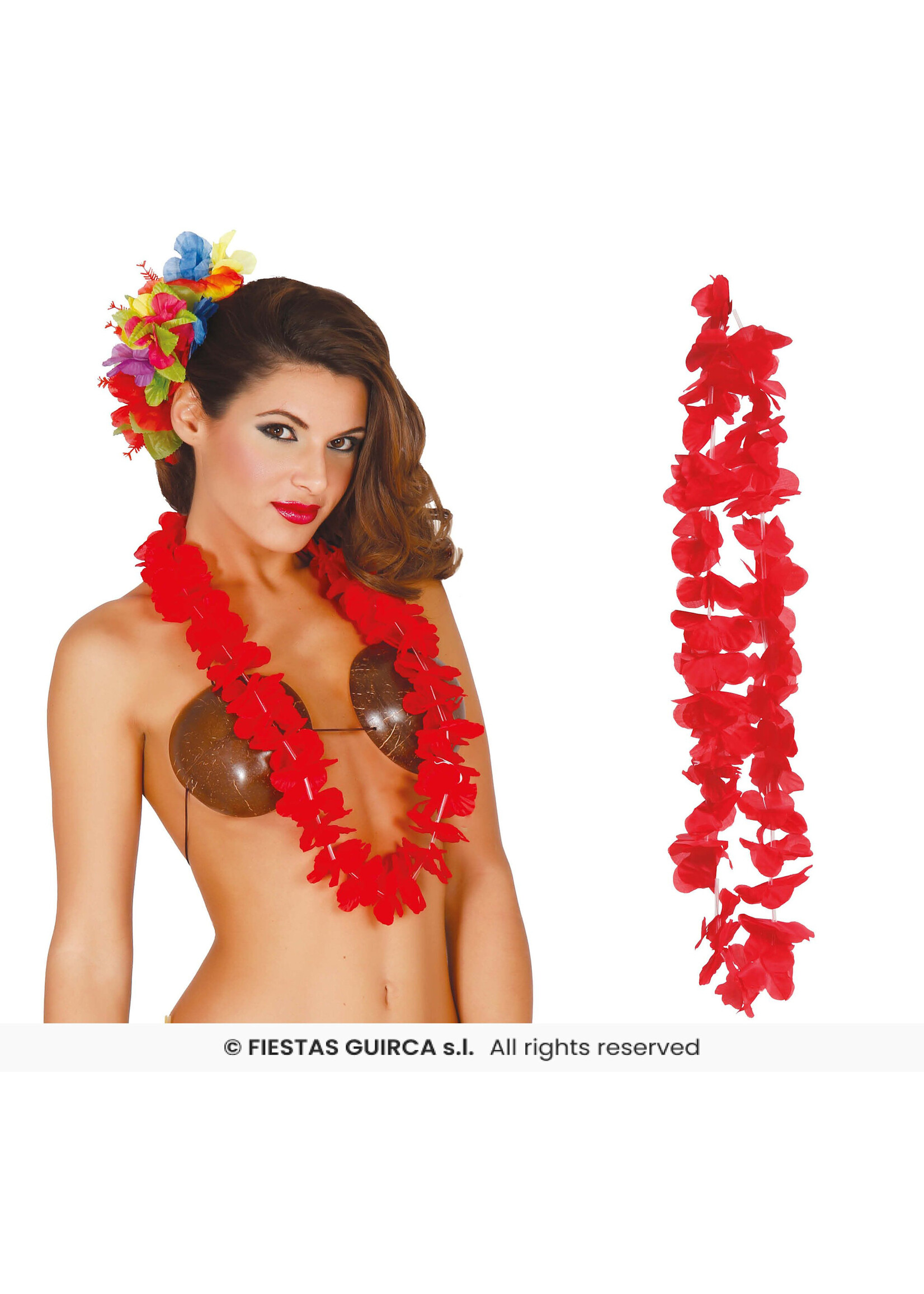 Fiestas Guirca Hawaii slinger rood