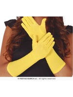 Fiestas Guirca Gele lange handschoenen
