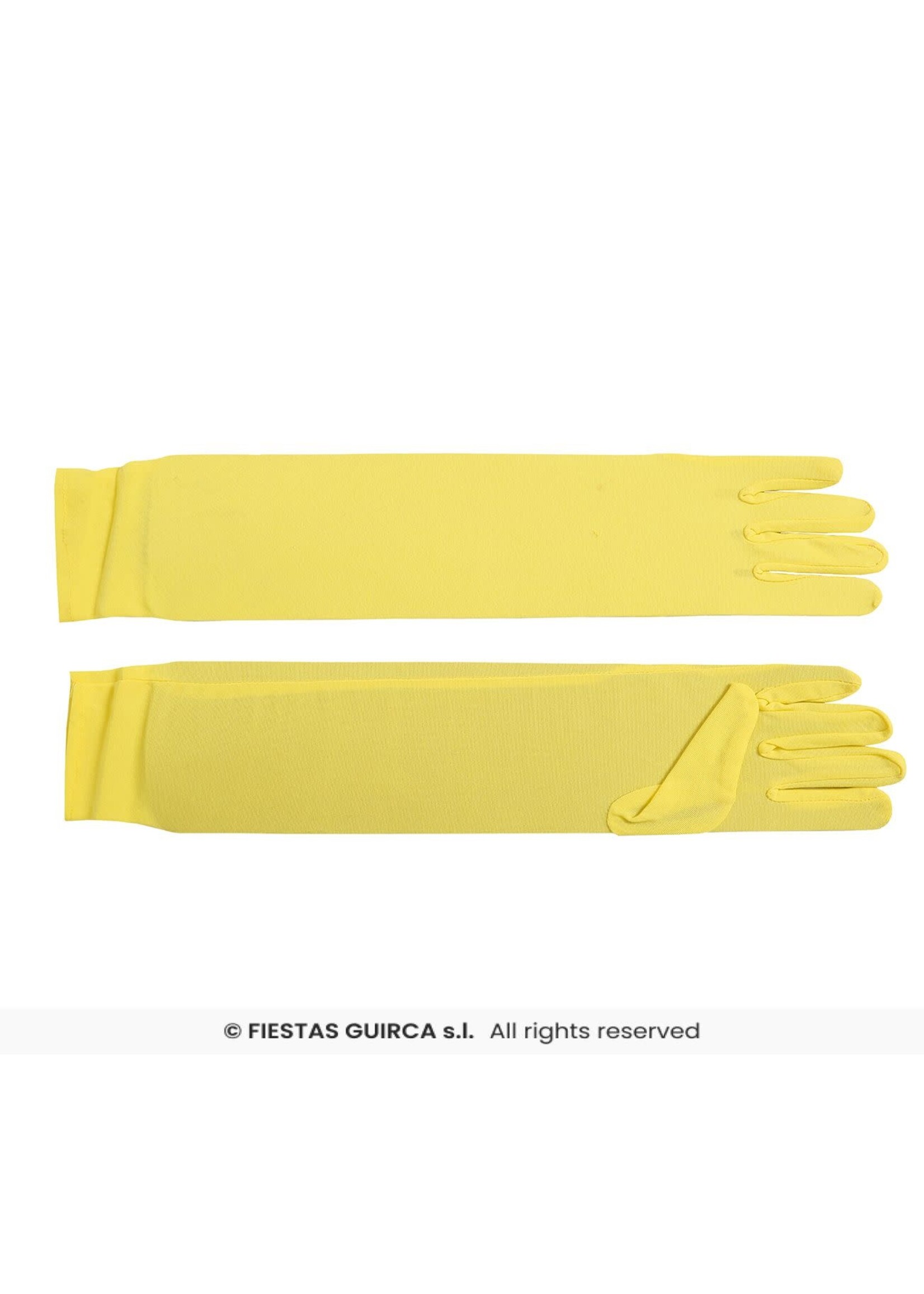 Fiestas Guirca Gele lange handschoenen