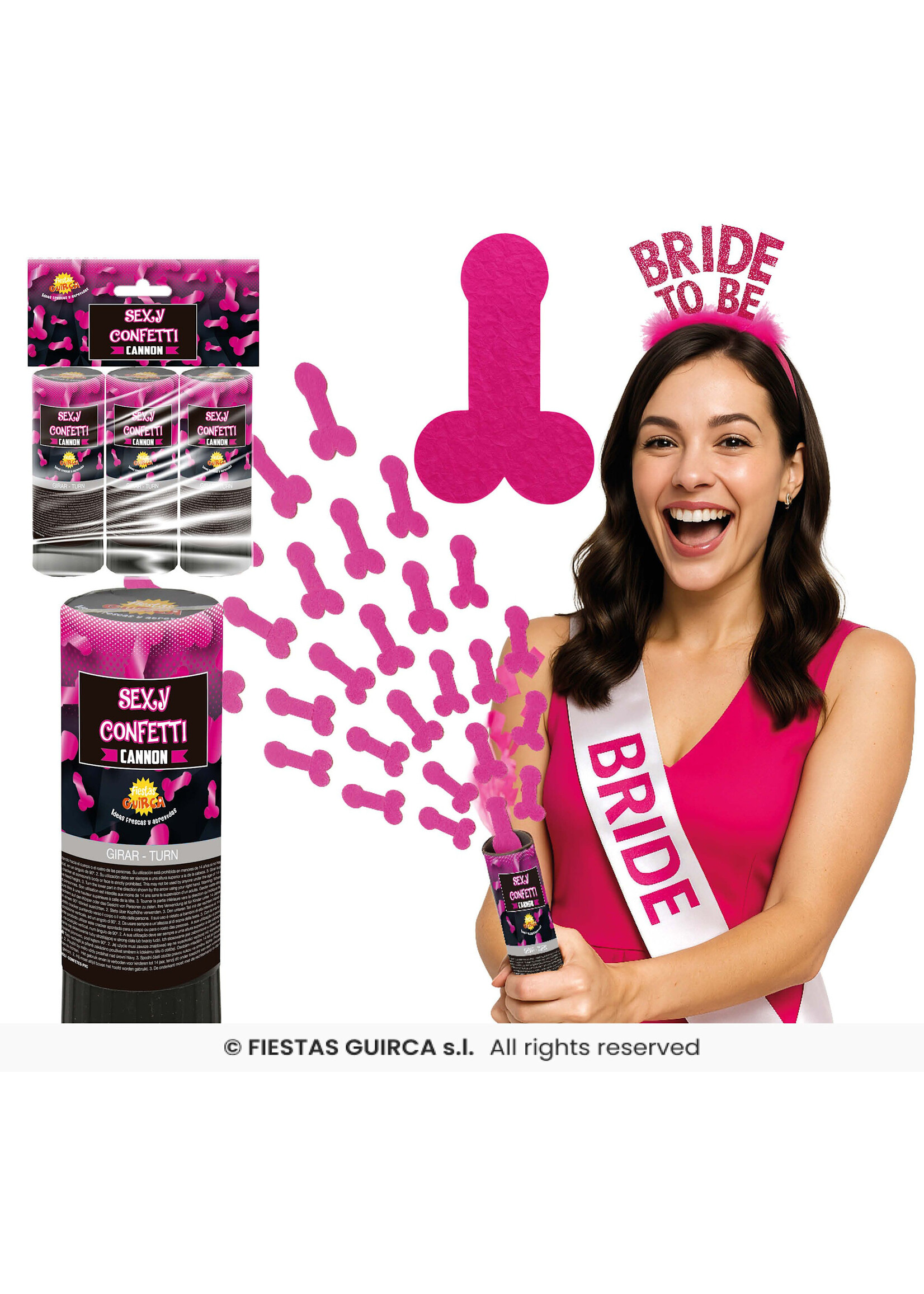 Fiestas Guirca Sexy confetti kanon (3x)