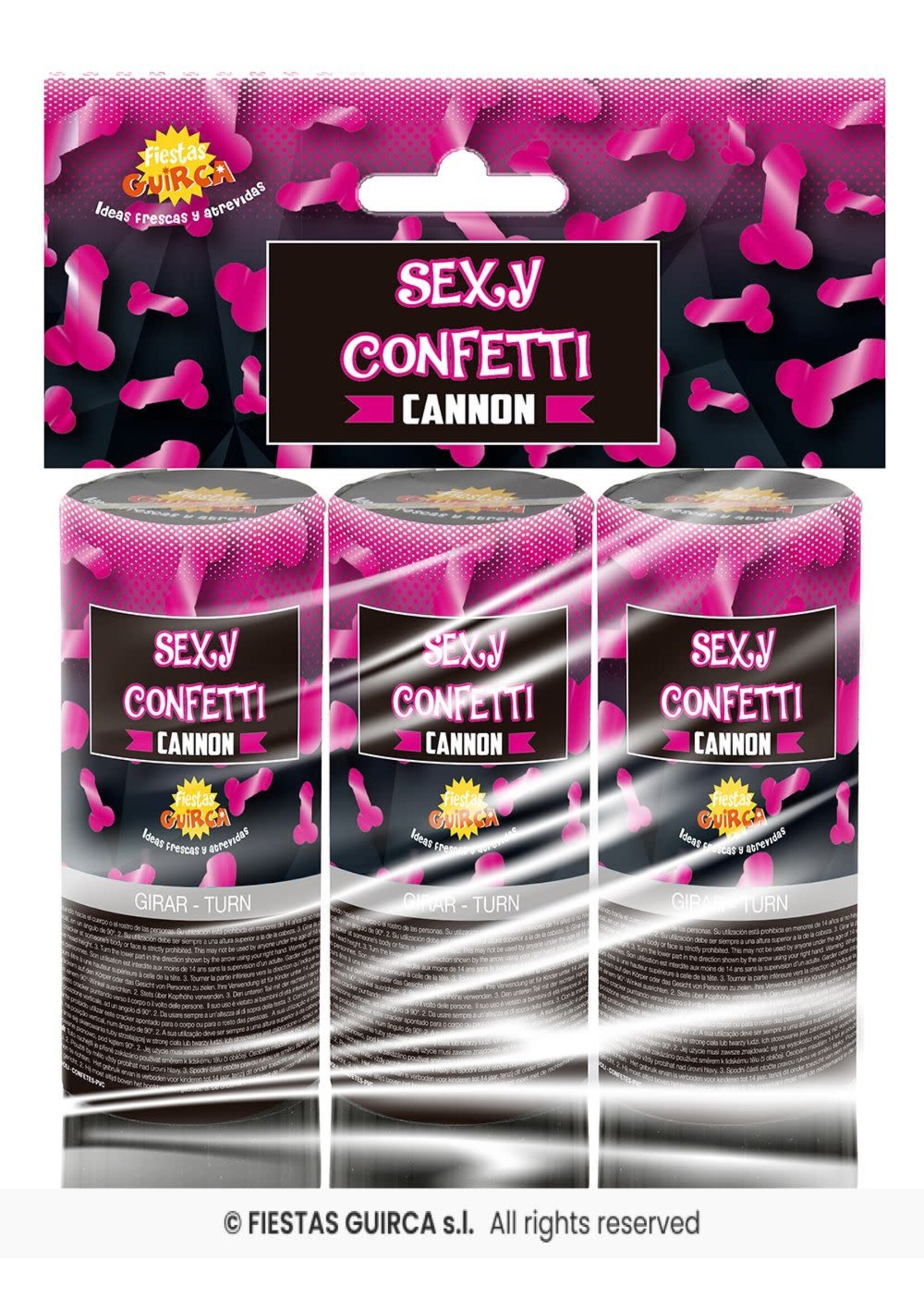 Fiestas Guirca Sexy confetti kanon (3x)