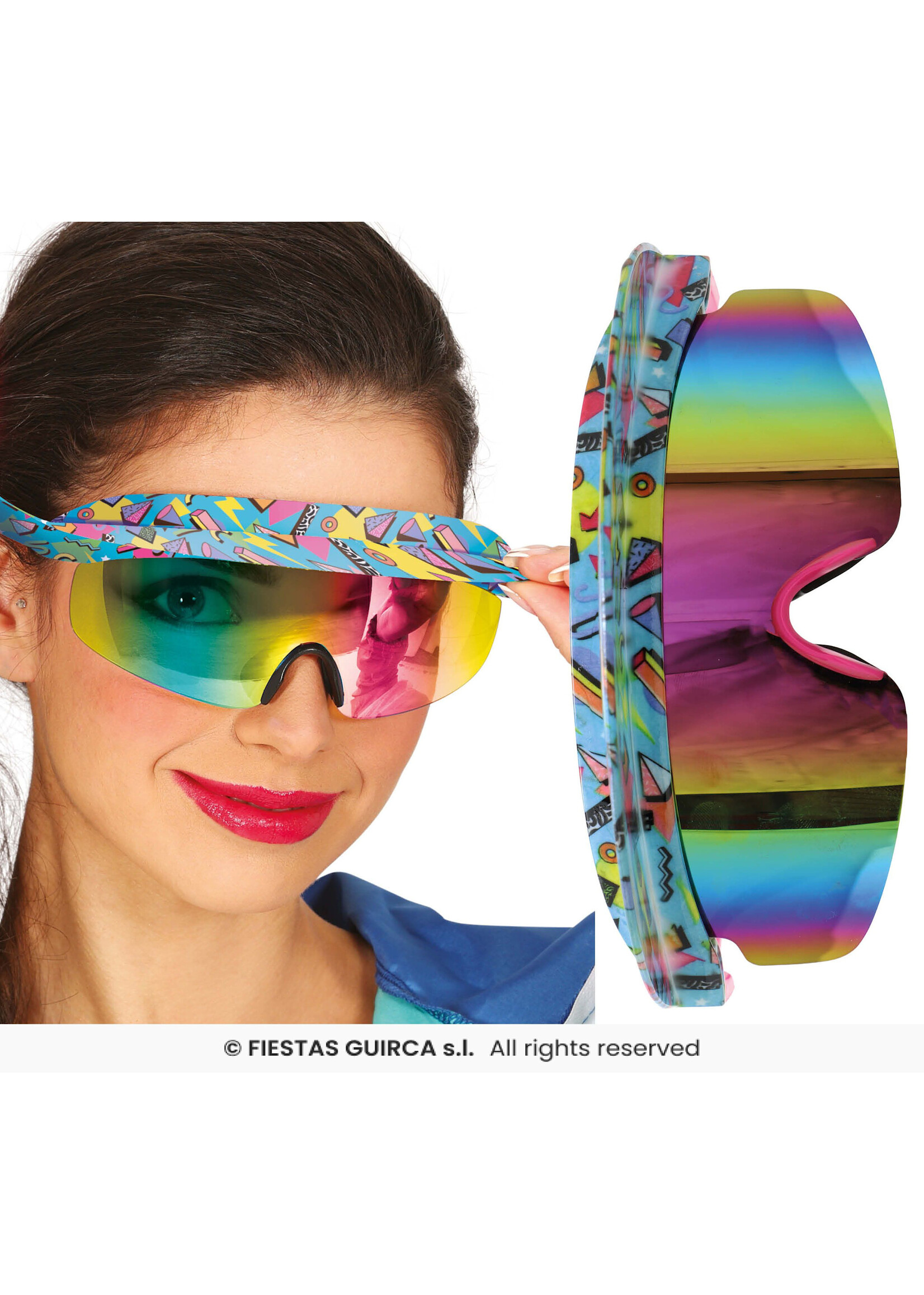 Fiestas Guirca 80's zonneklep bril