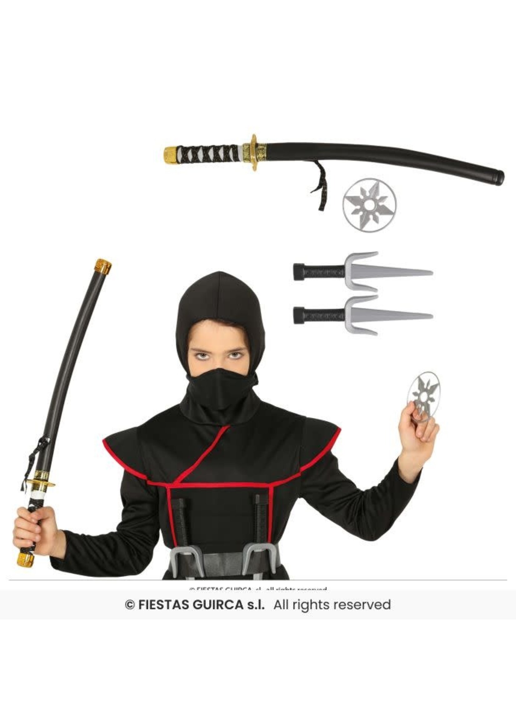 Fiestas Guirca Ninja set 4 delig