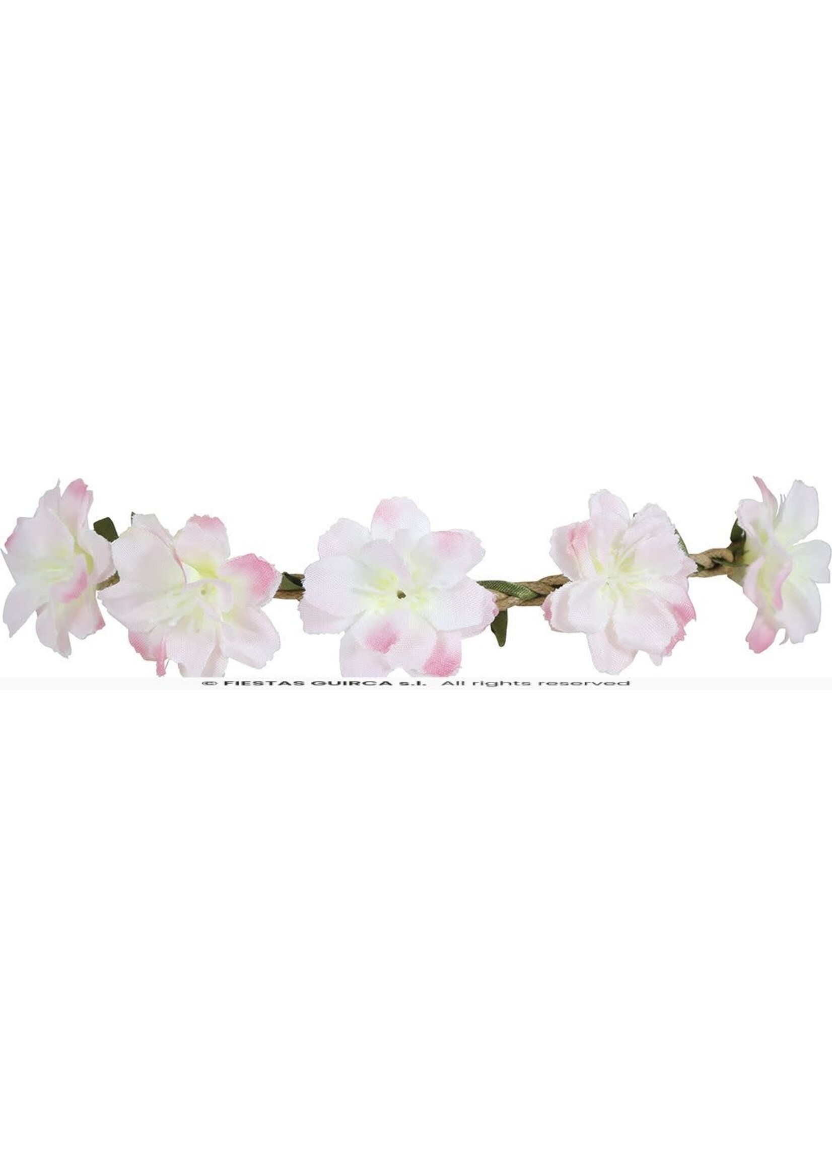 Fiestas Guirca Bloemenkrans Hippie roze