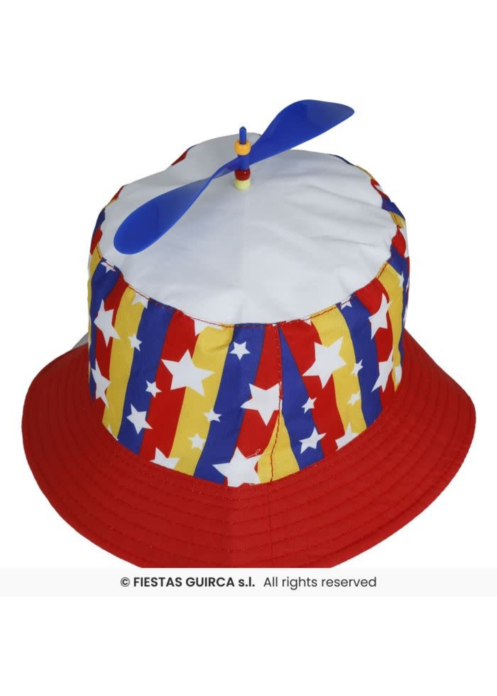 Fiestas Guirca Gekleurde vissershoed met propeller