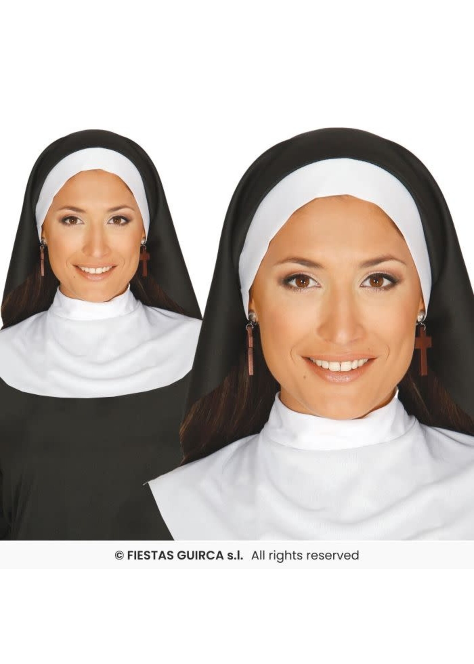 Fiestas Guirca Nonnenkap en slab  (2-delig)