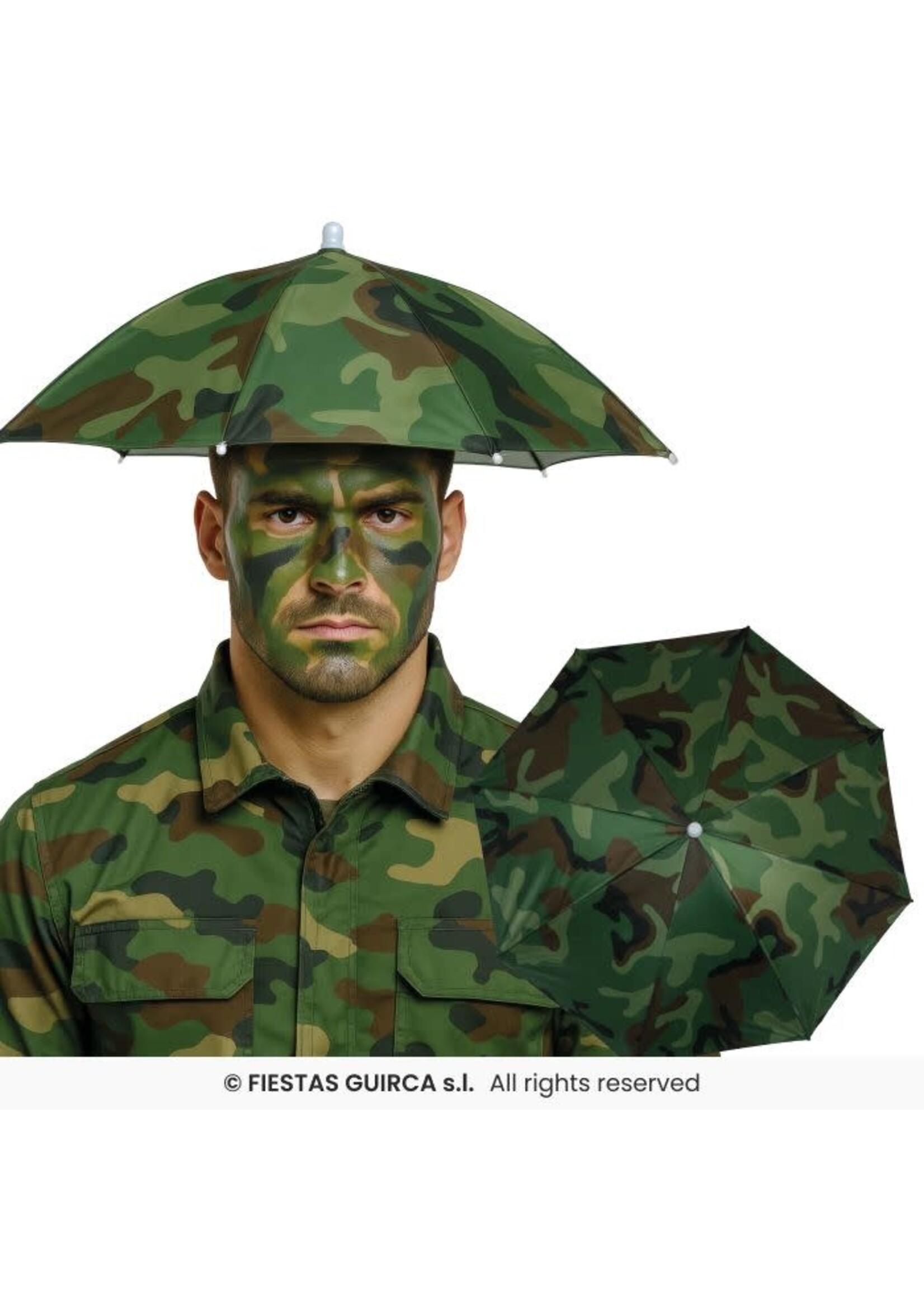 Fiestas Guirca Camouflage paraplu hoedje