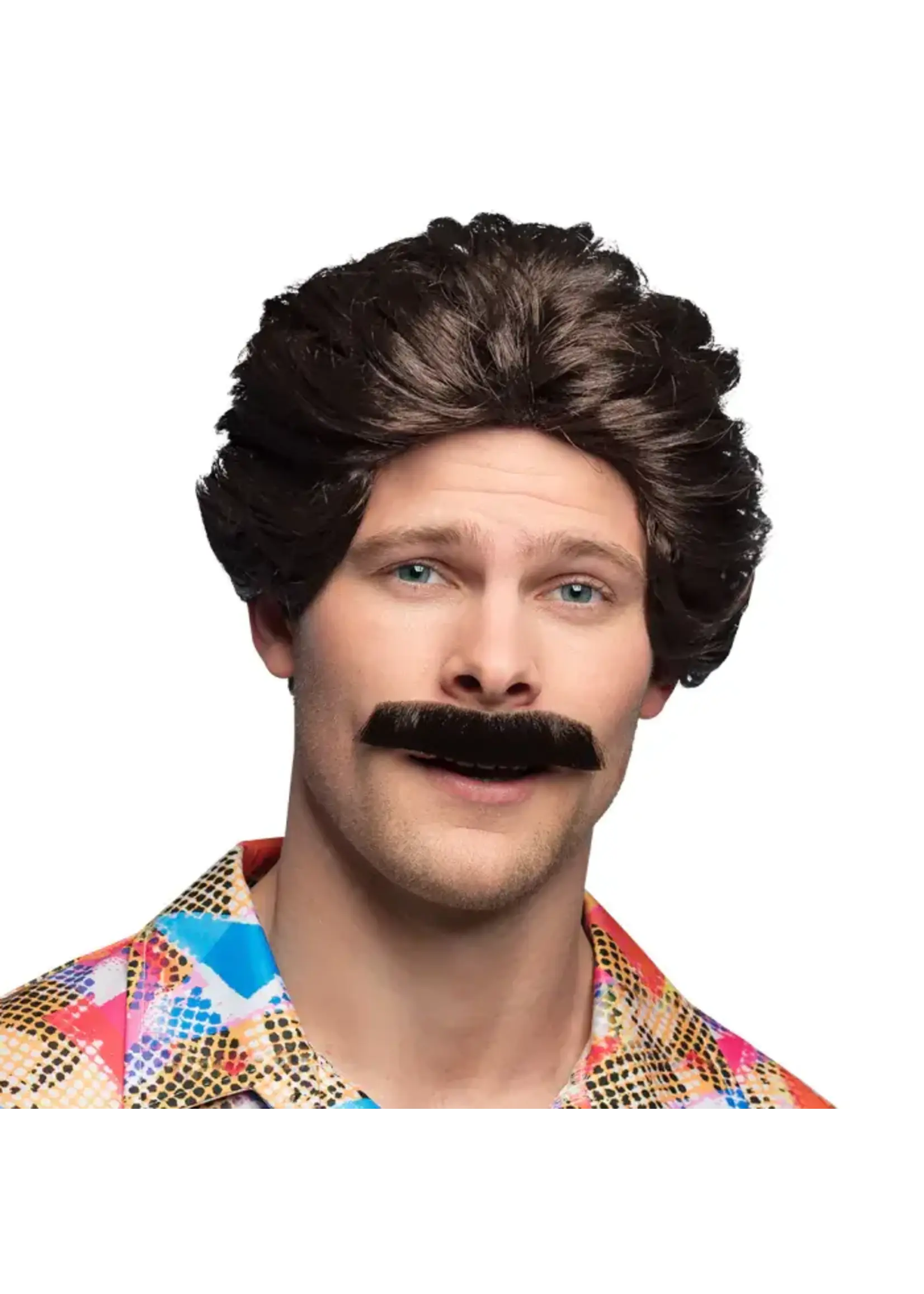 Feestkleding Breda Pruik Vance met snor