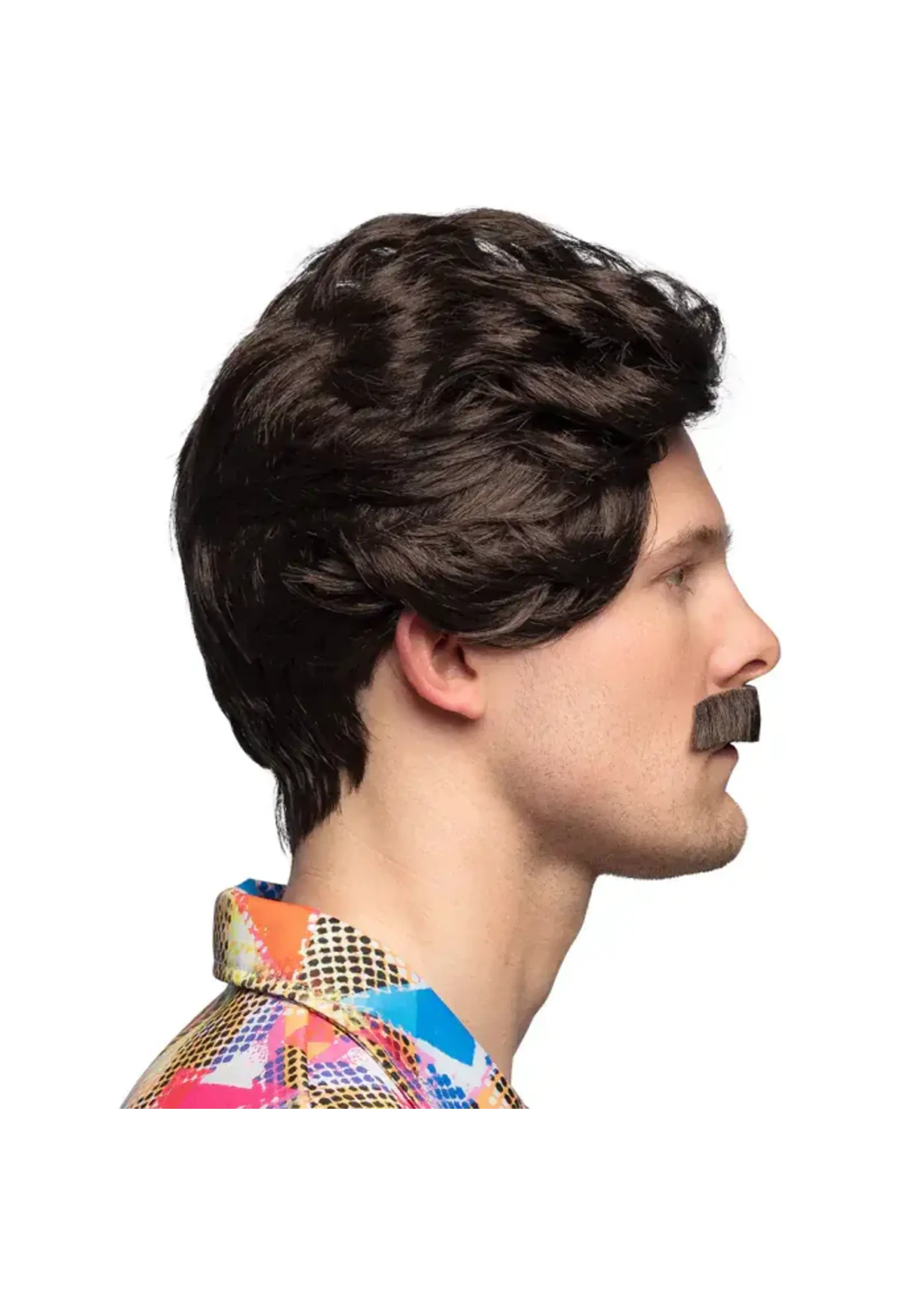 Feestkleding Breda Pruik Vance met snor