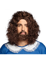 Feestkleding Breda Pruik Musketier met snor en baard