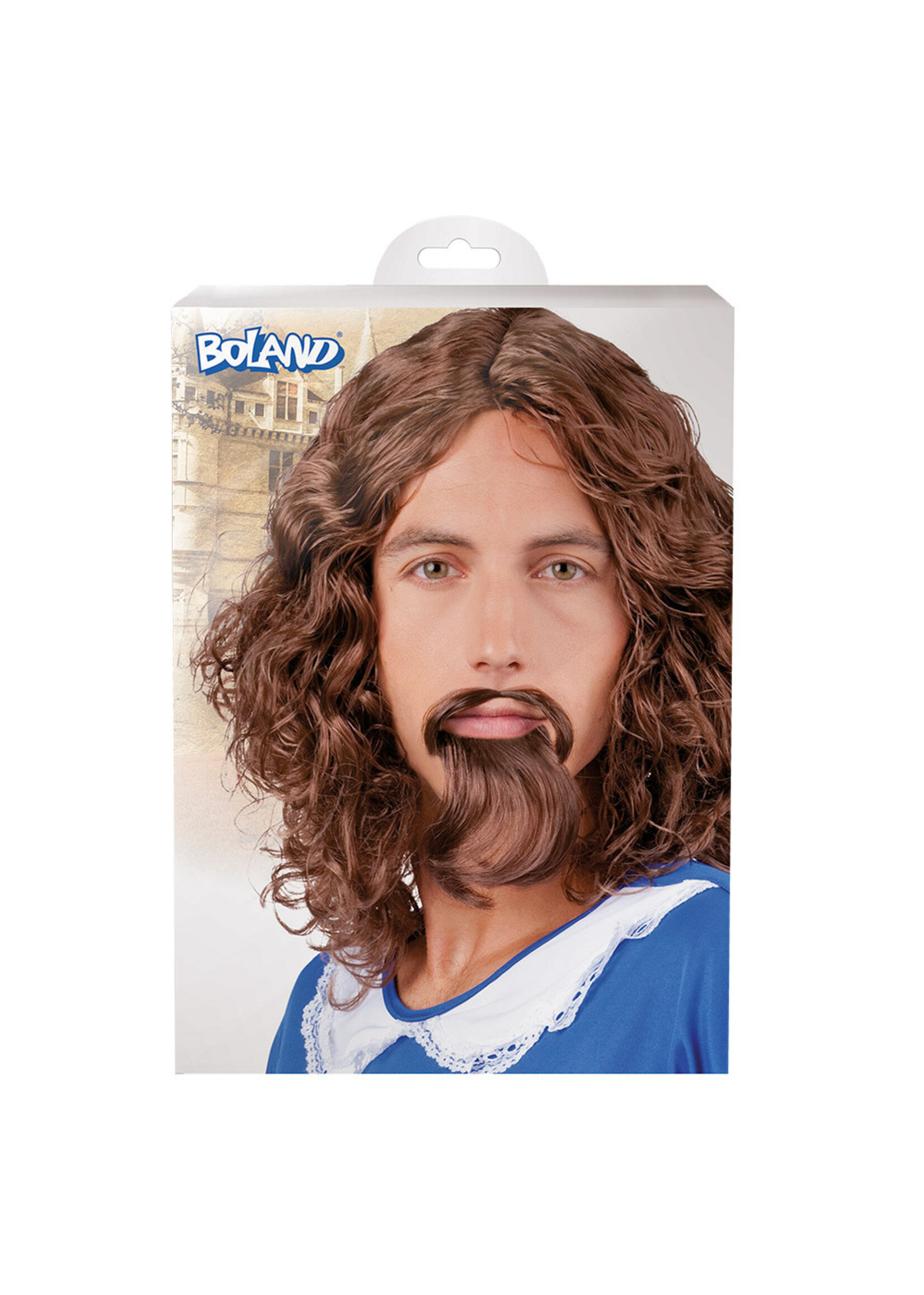 Feestkleding Breda Pruik Musketier met snor en baard