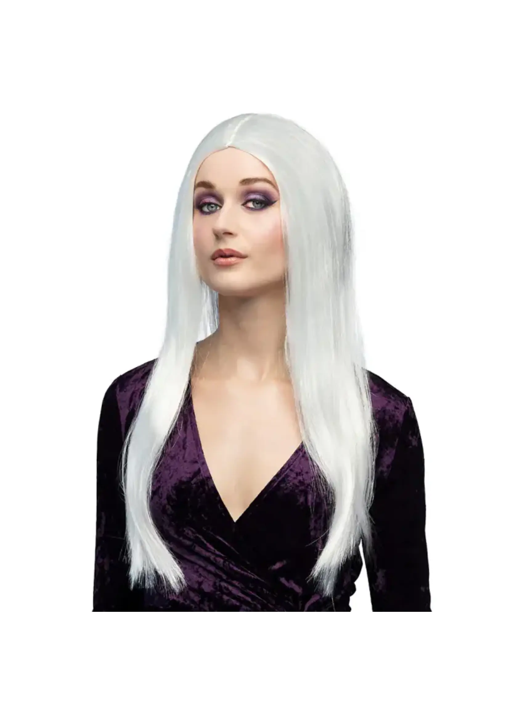 Feestkleding Breda Pruik Heks wit