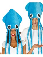 Feestkleding Breda Blauwe inktvis hoed