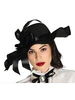Feestkleding Breda Hoed zwart dames