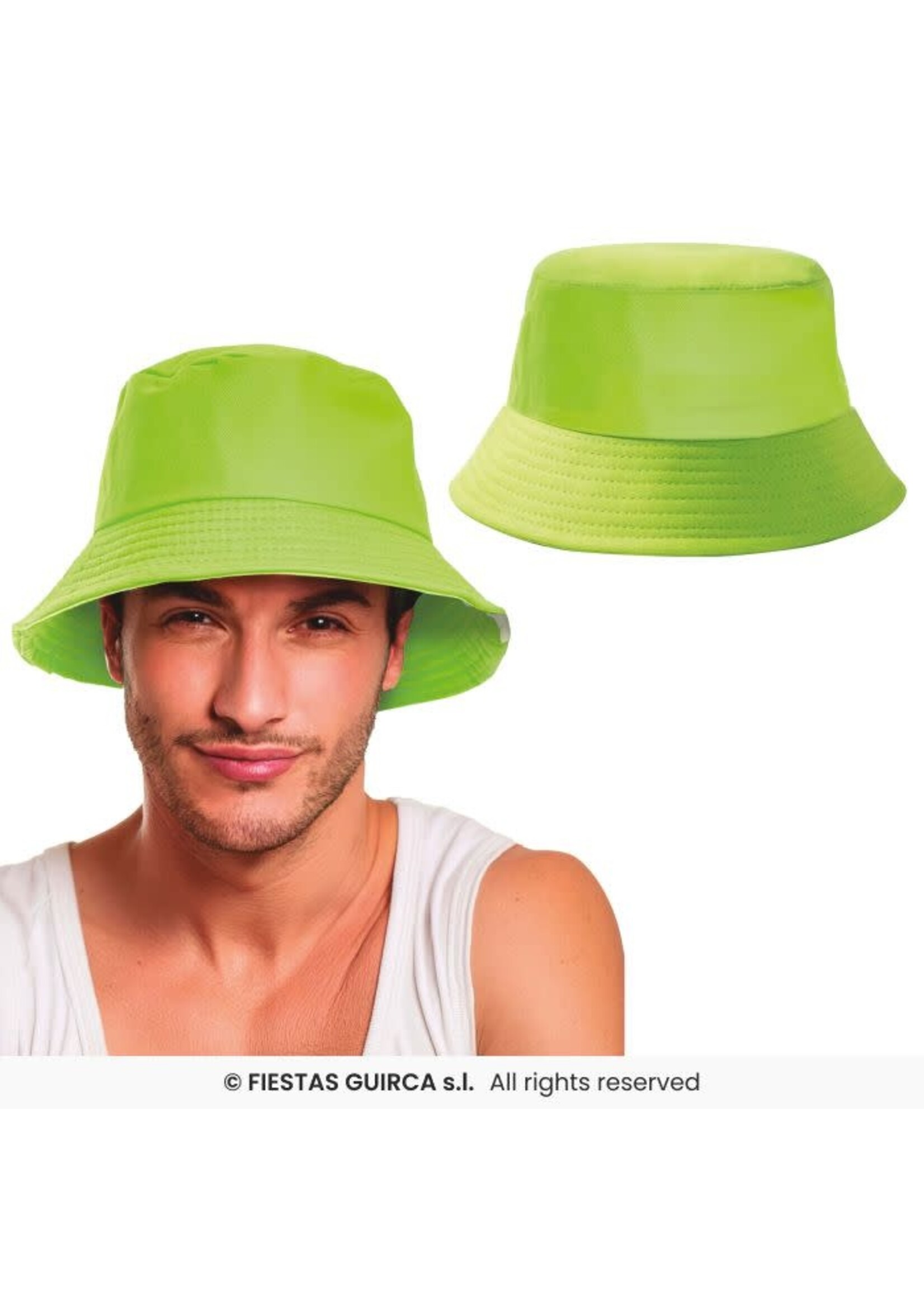 Fiestas Guirca Neon groene bucket hat