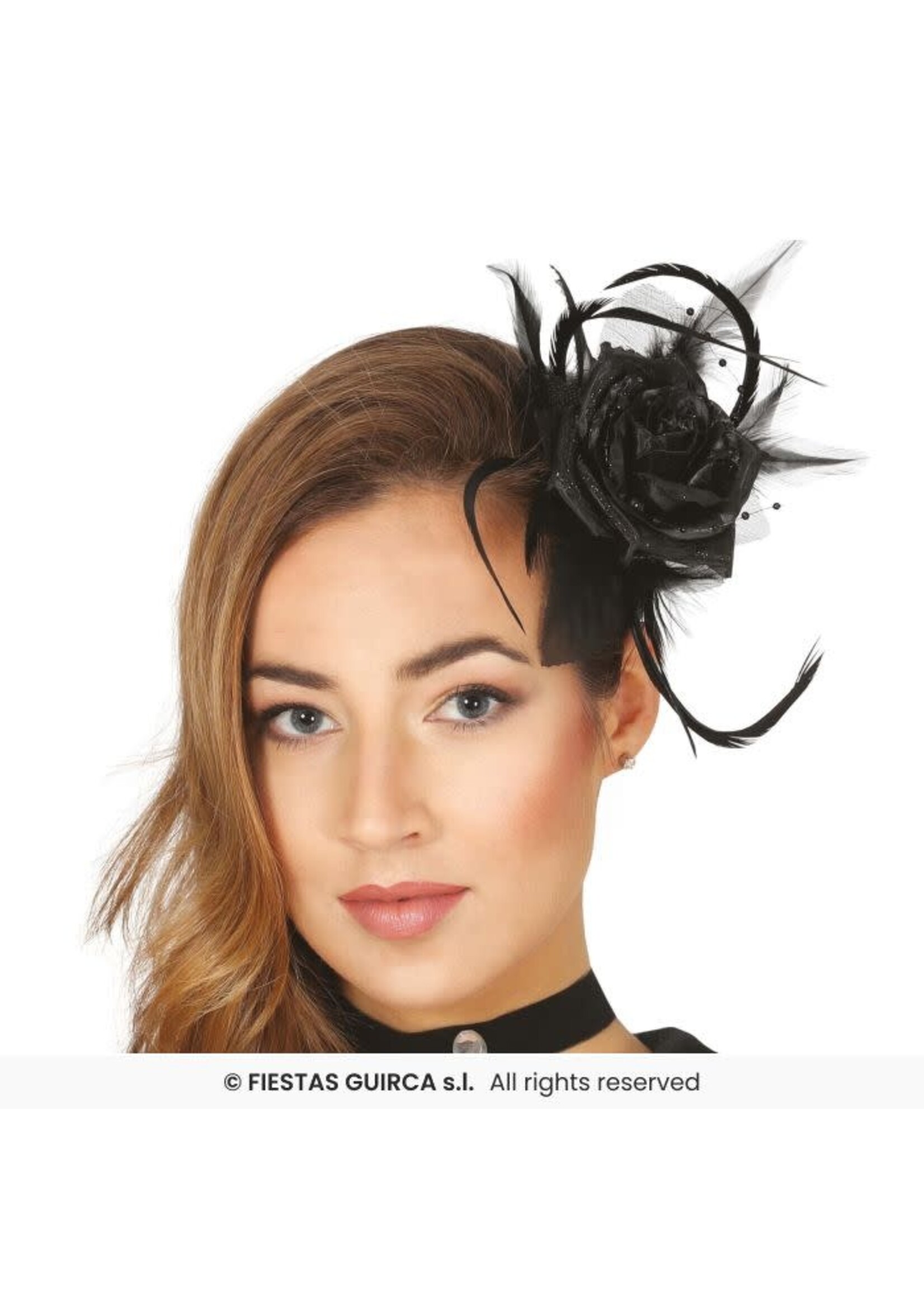 Fiestas Guirca Haarclip met zwarte bloem