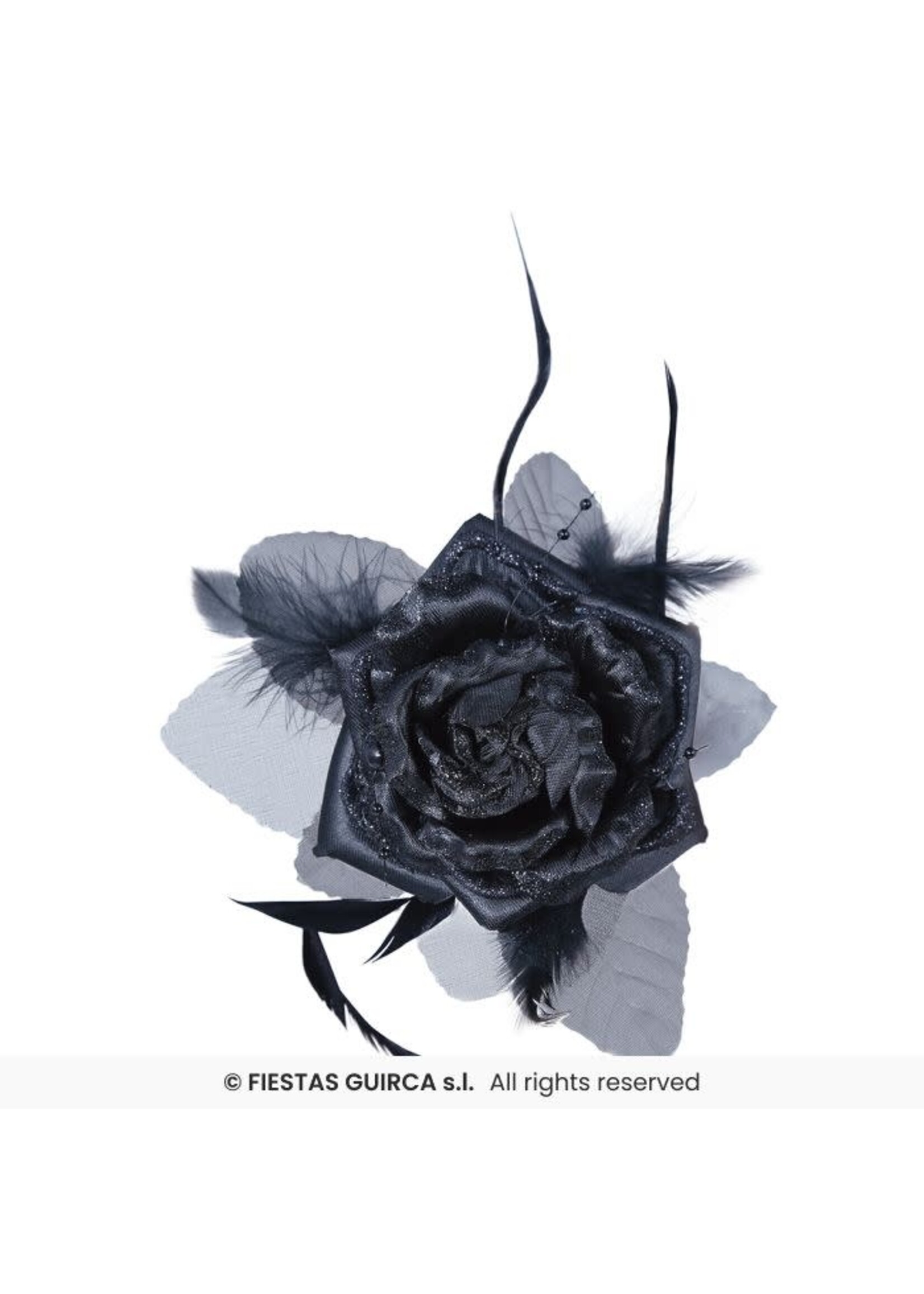 Fiestas Guirca Haarclip met zwarte bloem