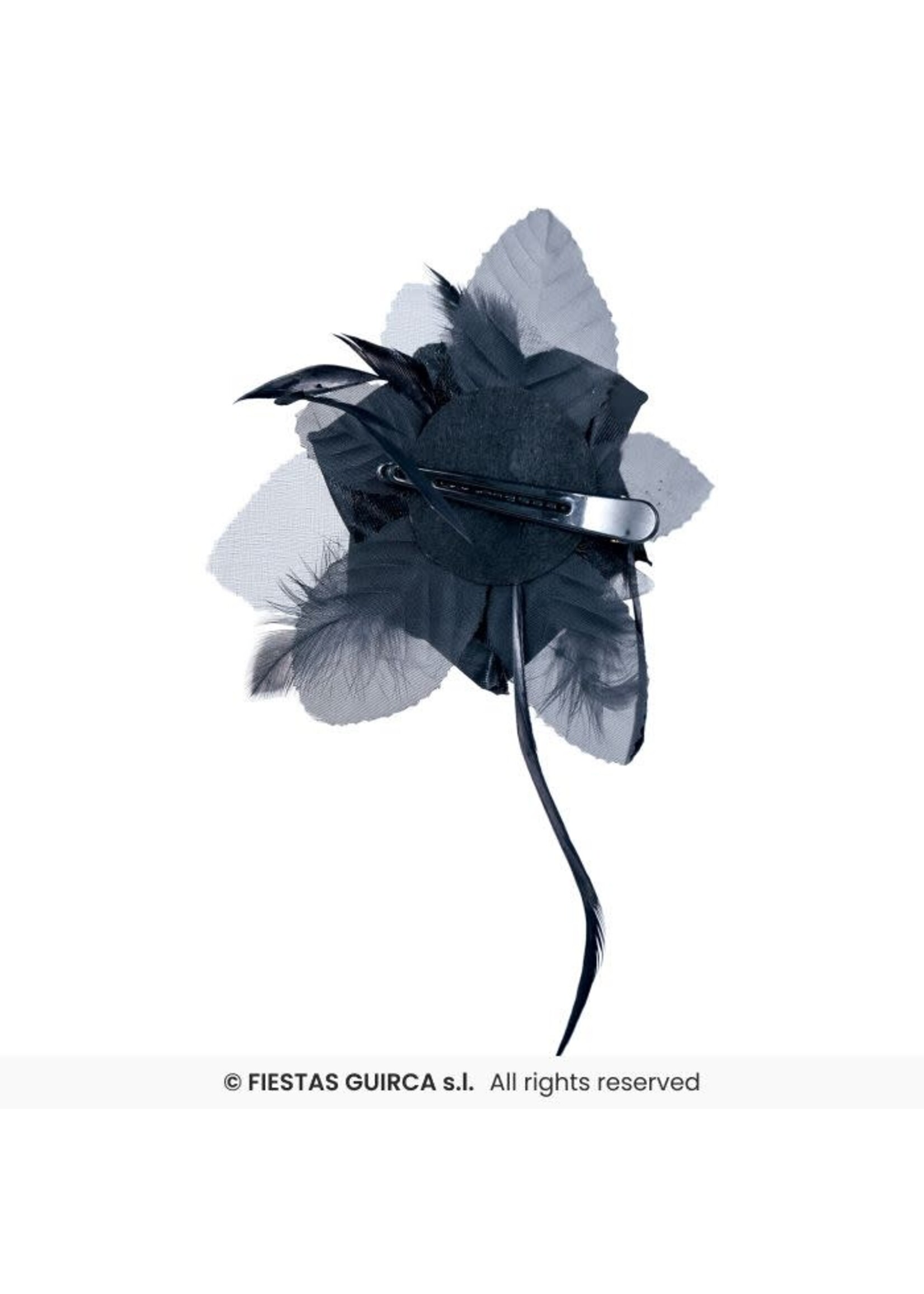 Fiestas Guirca Haarclip met zwarte bloem