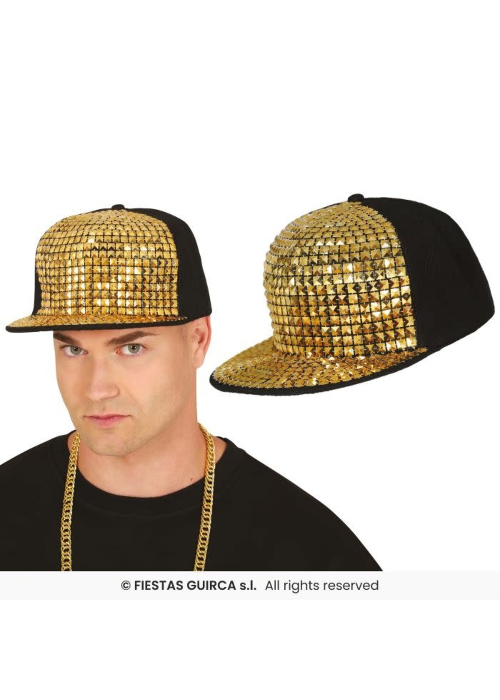 Fiestas Guirca Rapperpet met gouden studs