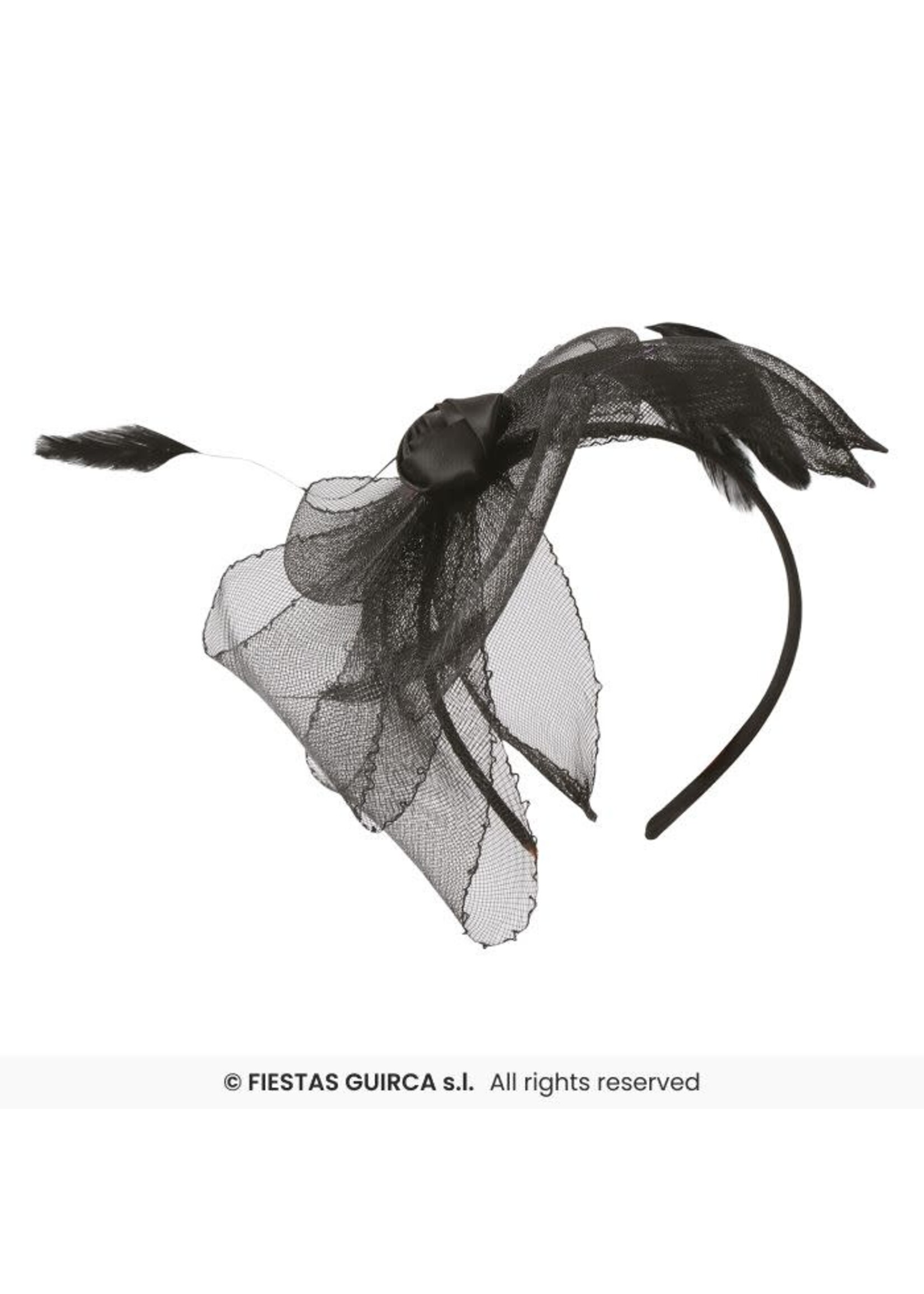 Fiestas Guirca Zwarte bloemenkroon