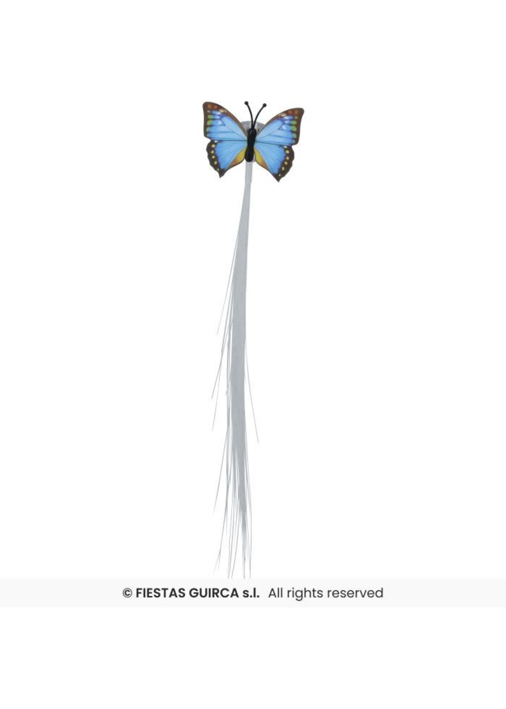 Fiestas Guirca Lichtgevende pluim met vlinder voor in het haar