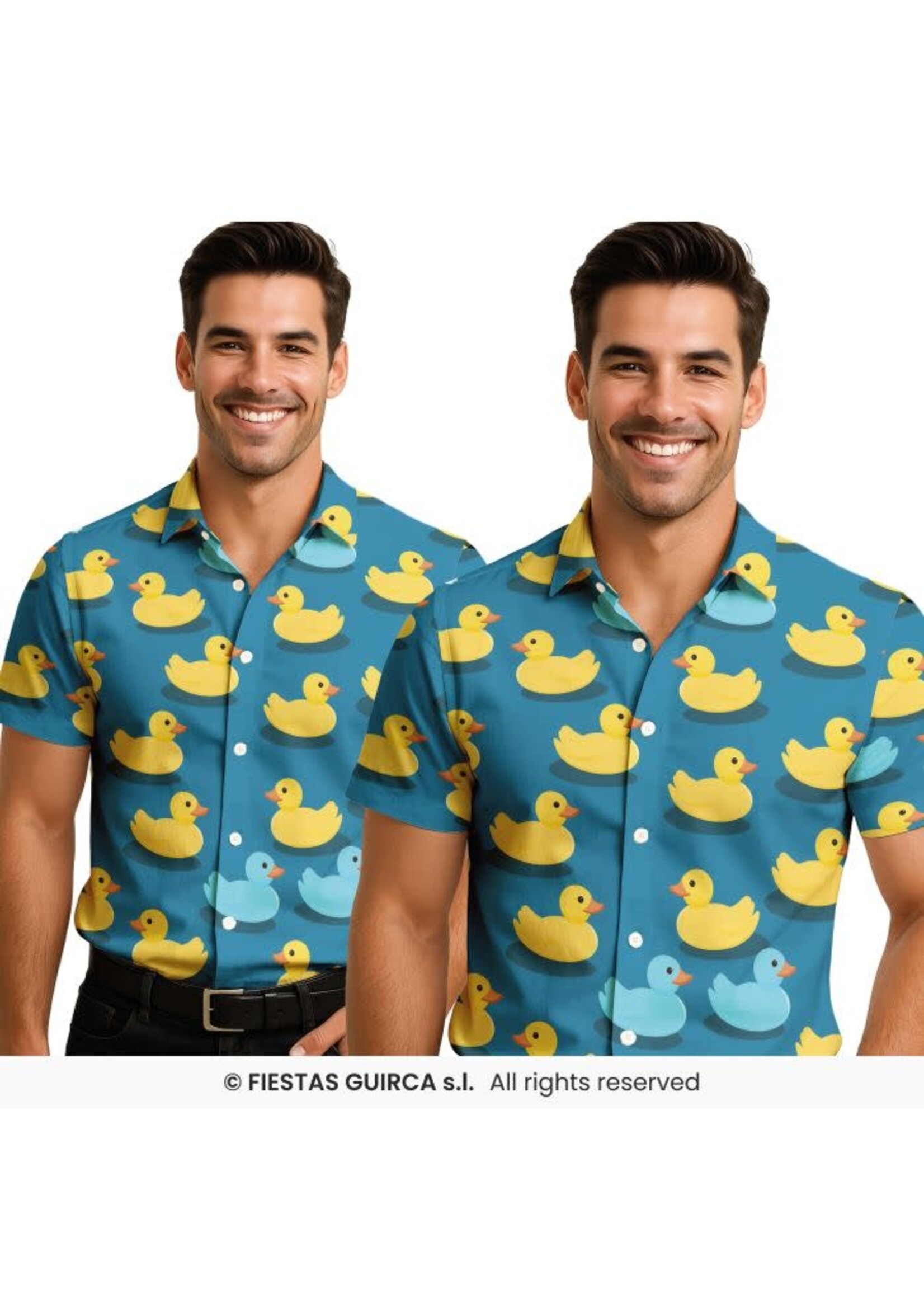 Feestkleding Breda Rubberen eendjes shirt Heren