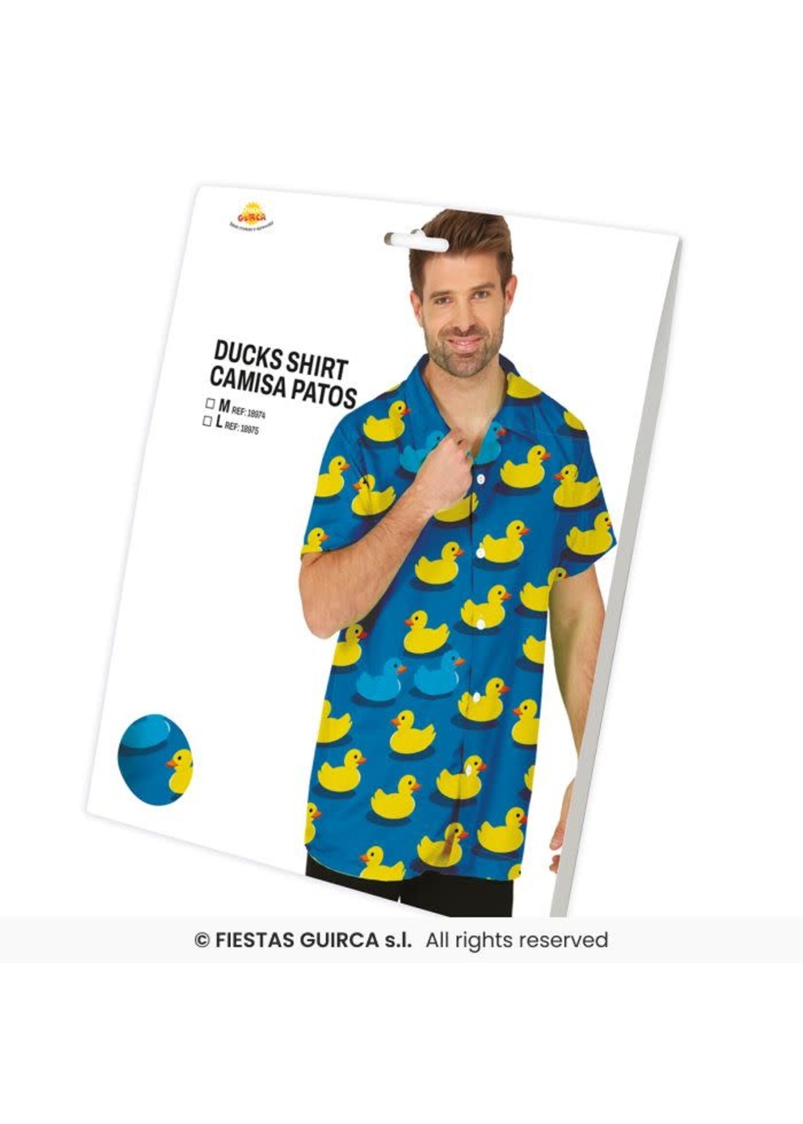 Feestkleding Breda Rubberen eendjes shirt Heren