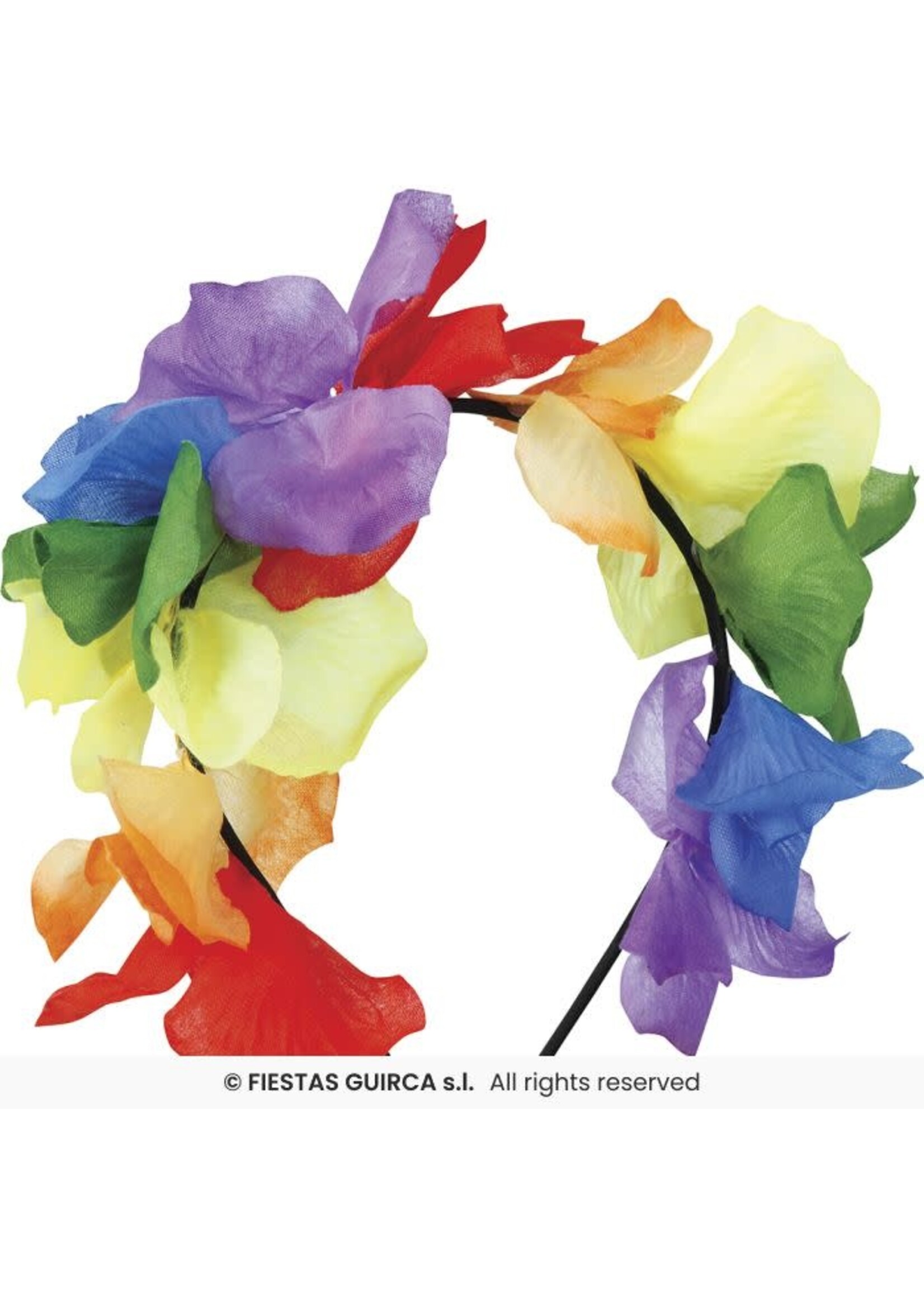 Fiestas Guirca Haarband met veelkleurige bloemen
