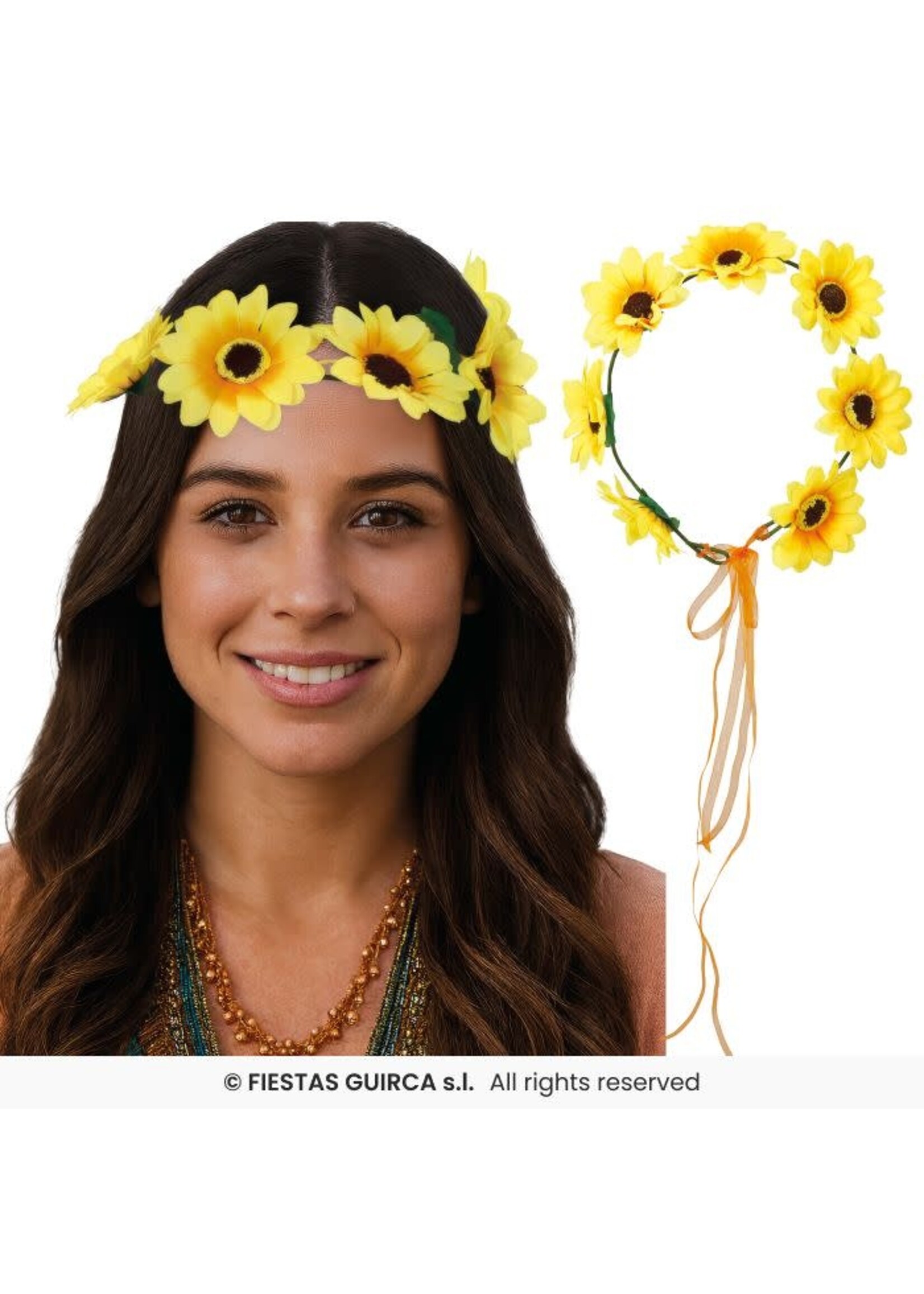 Fiestas Guirca Gele madeliefjeskroon