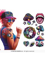Fiestas Guirca Tattoos psychedelische paddenstoelen