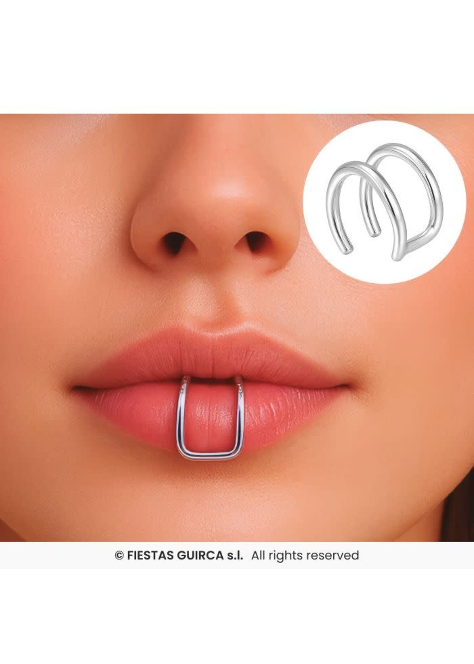 Fiestas Guirca Nep dubbele lippiercing