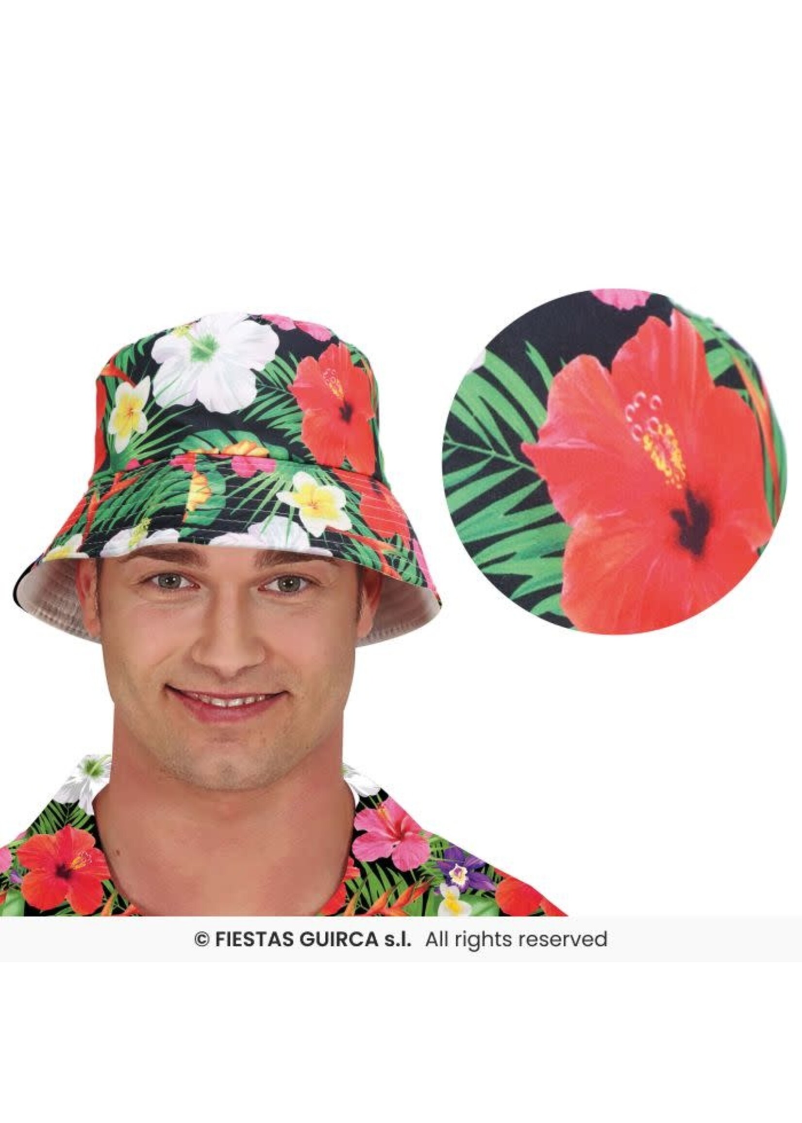 Fiestas Guirca Bucket hat Bloemen