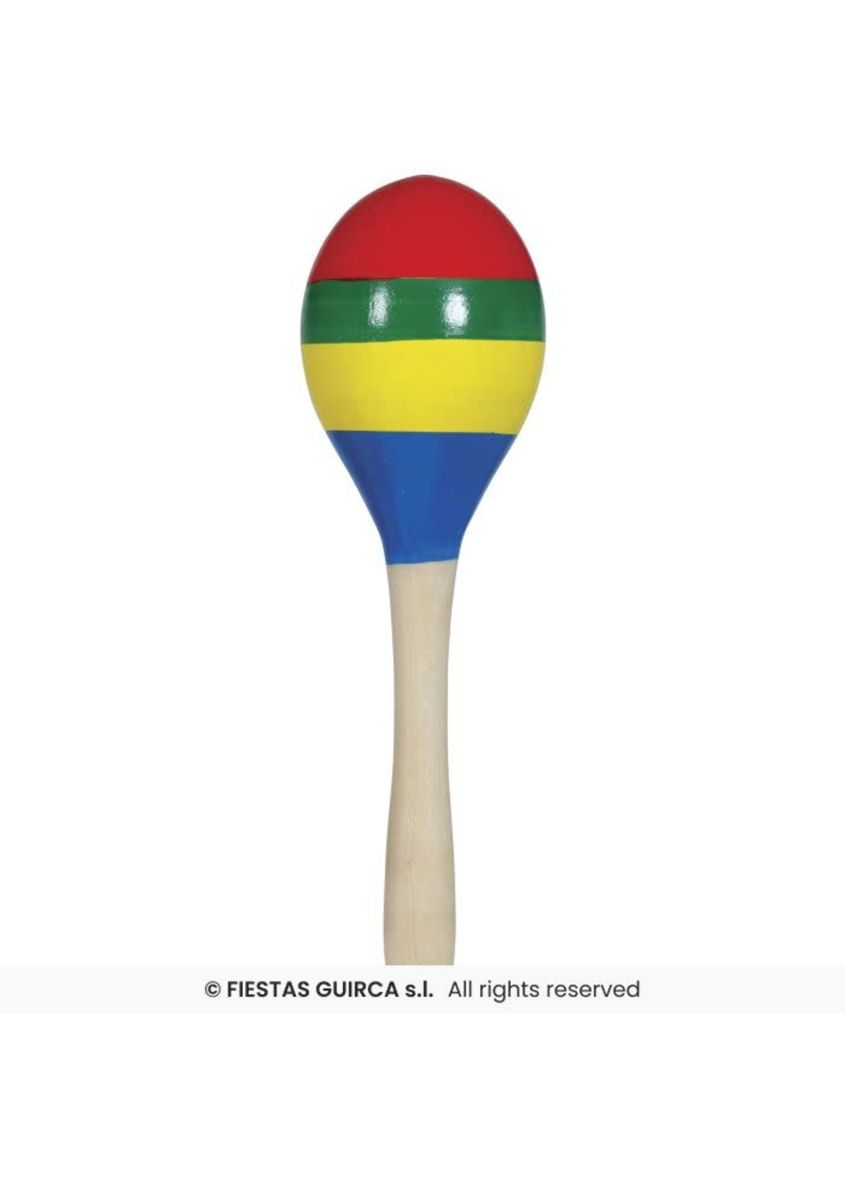 Fiestas Guirca Multic maraca, 20 cm, hout