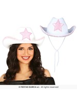 Fiestas Guirca Witte cowboyhoed met ster